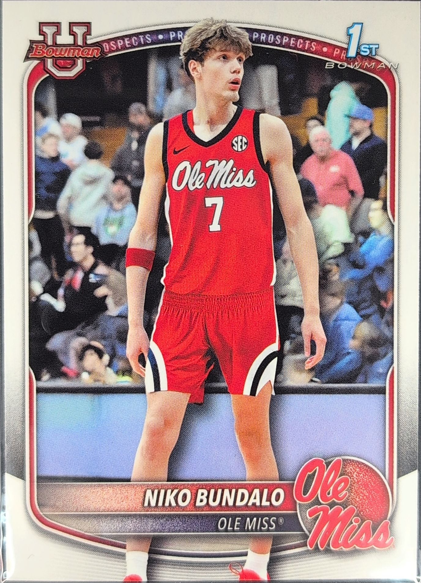 2025-26 Bowman Niko Bundalo #BPP-18 Prospects Ole Miss Rebels front