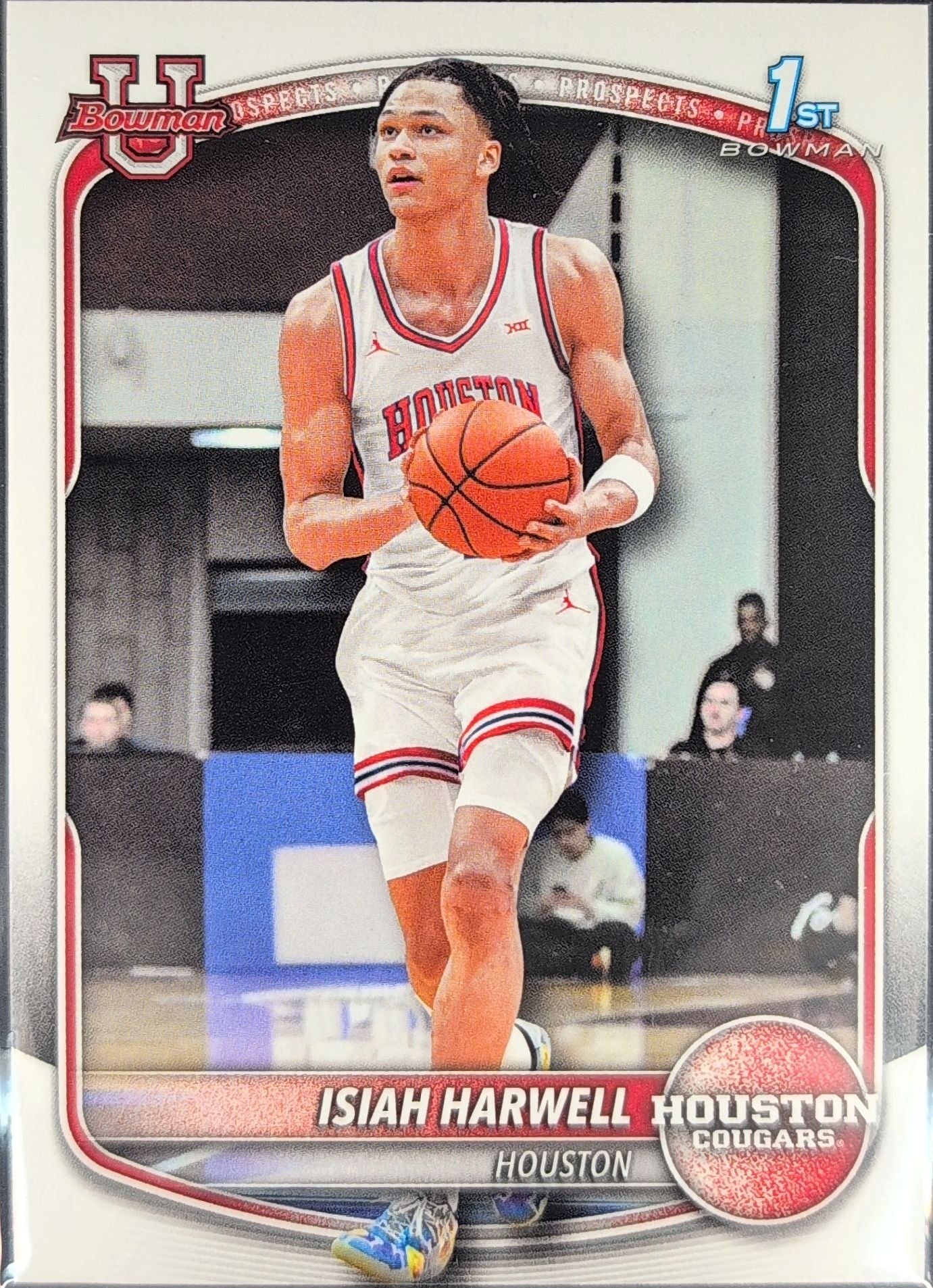 2025-26 Bowman Isiah Harwell #BPP-7 Prospects Houston Cougars front