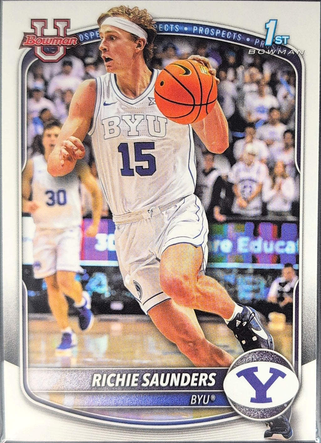 2025-26 Bowman Richie Saunders #BPP-66 Prospects BYU Cougars front