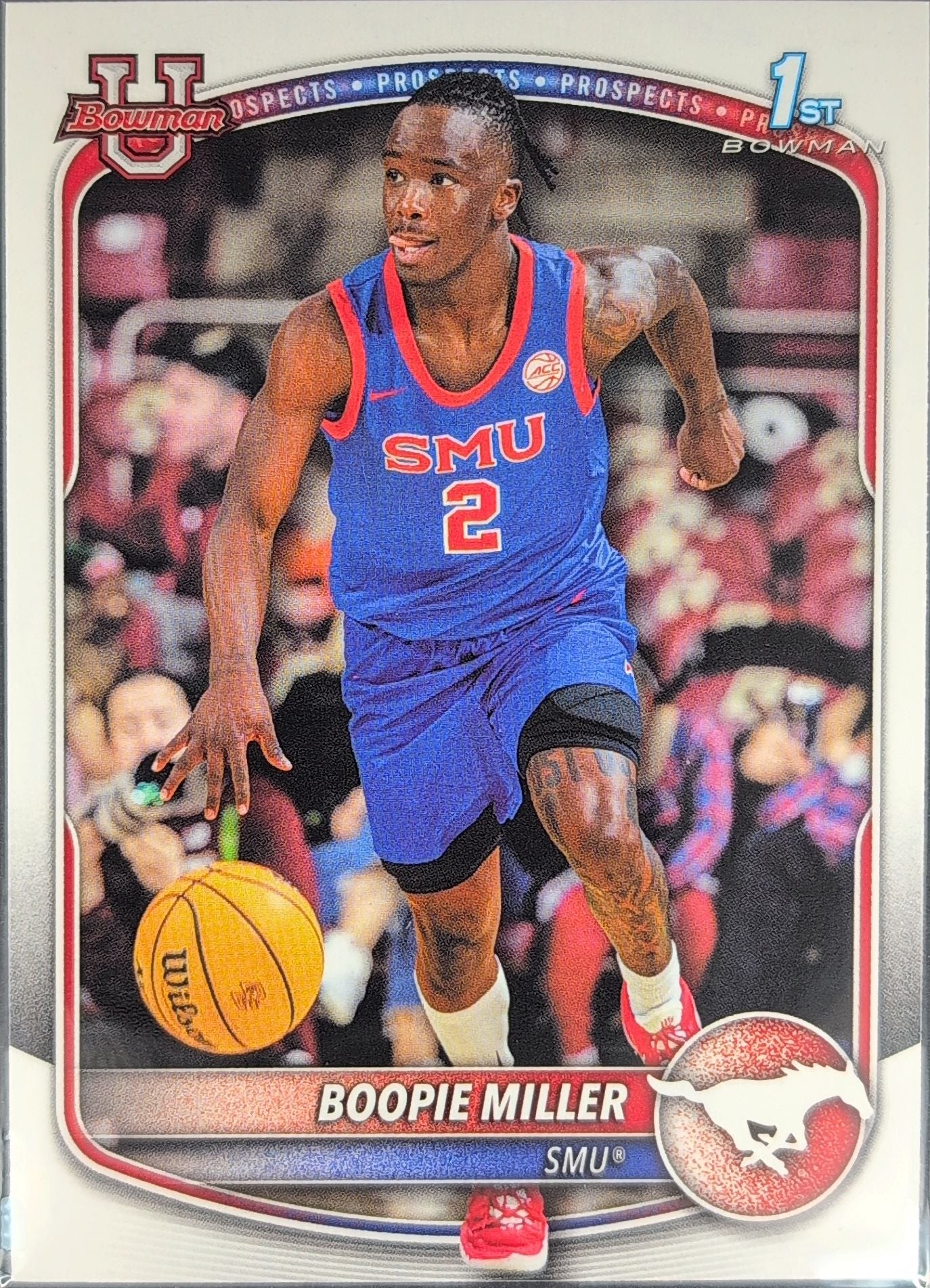 2025-26 Bowman Boopie Miller #BPP-72 Prospects SMU Mustangs front