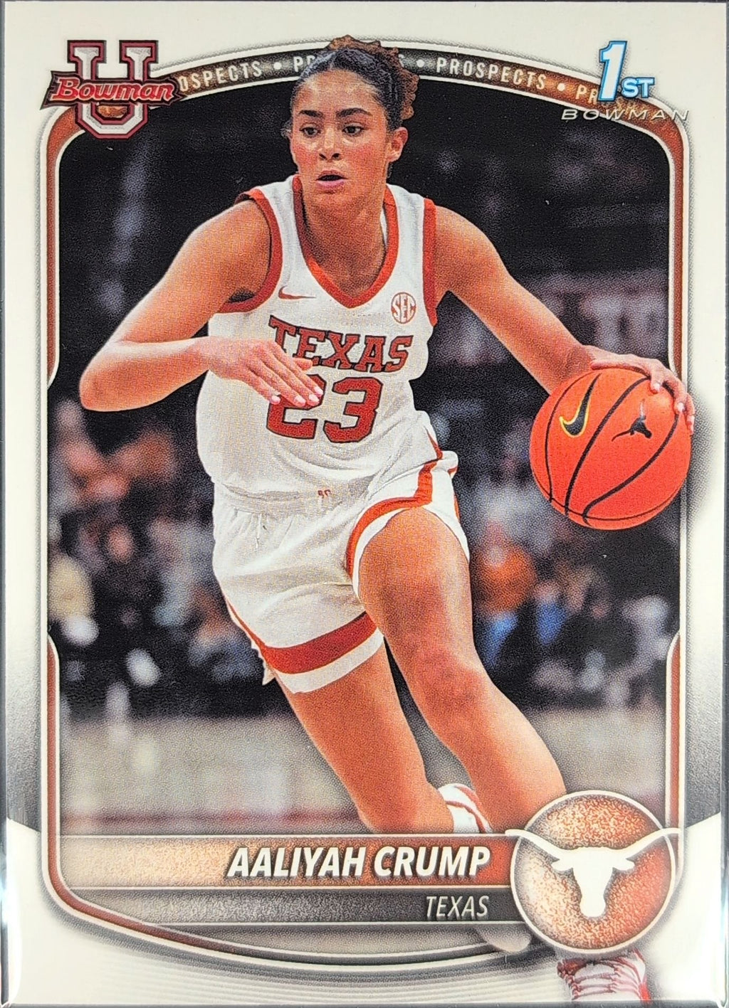 Aaliyah Crump 2025-26 Bowman #BPP-33 Prospects Texas Longhorns - front image