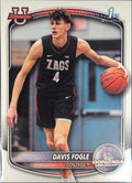 2025-26 Bowman Davis Fogle #BPP-47 Prospects Gonzaga Bulldogs front