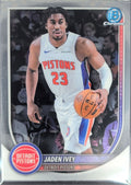 2025-26 Bowman Jaden Ivey #BCV-159 Chrome Detroit Pistons front