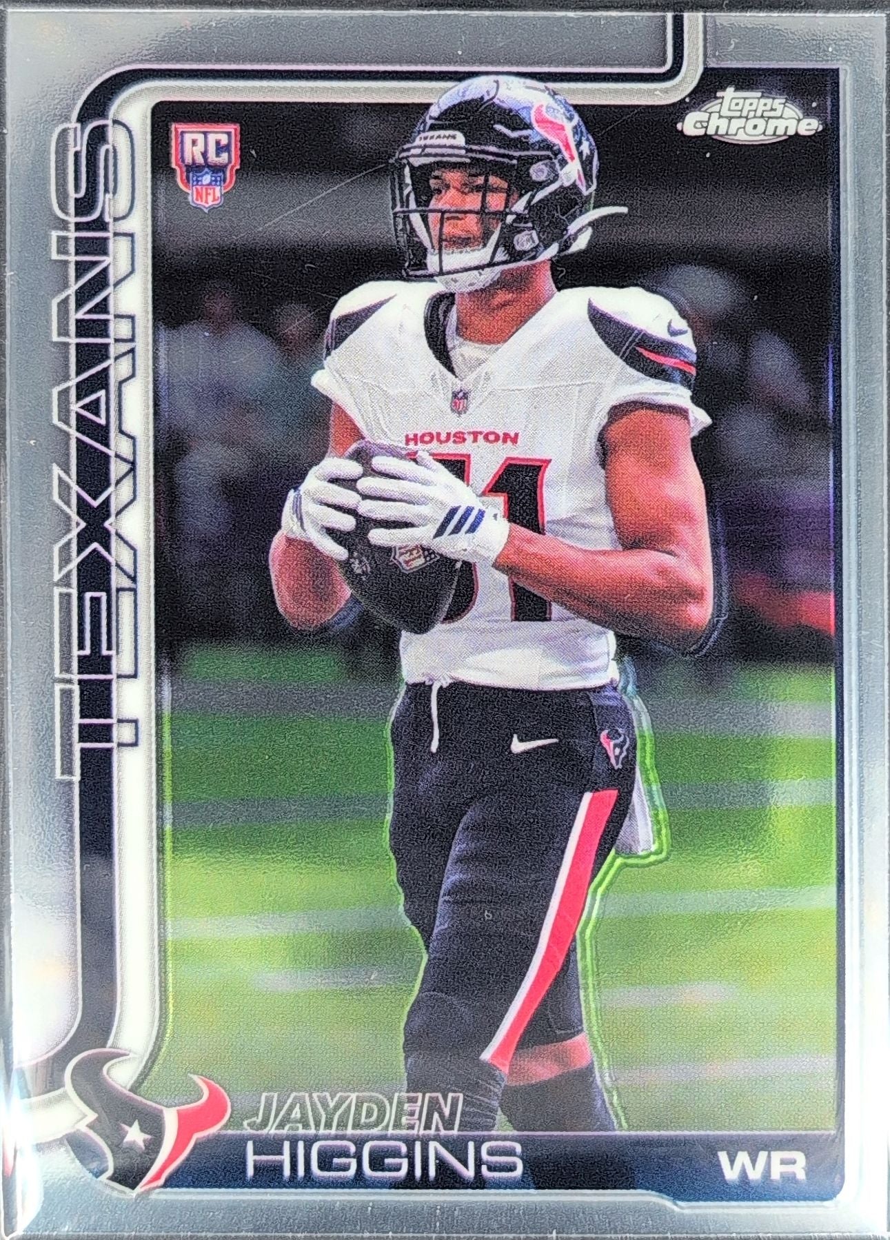 2025 Topps Chrome Jayden Higgins #343 RC Houston Texans front