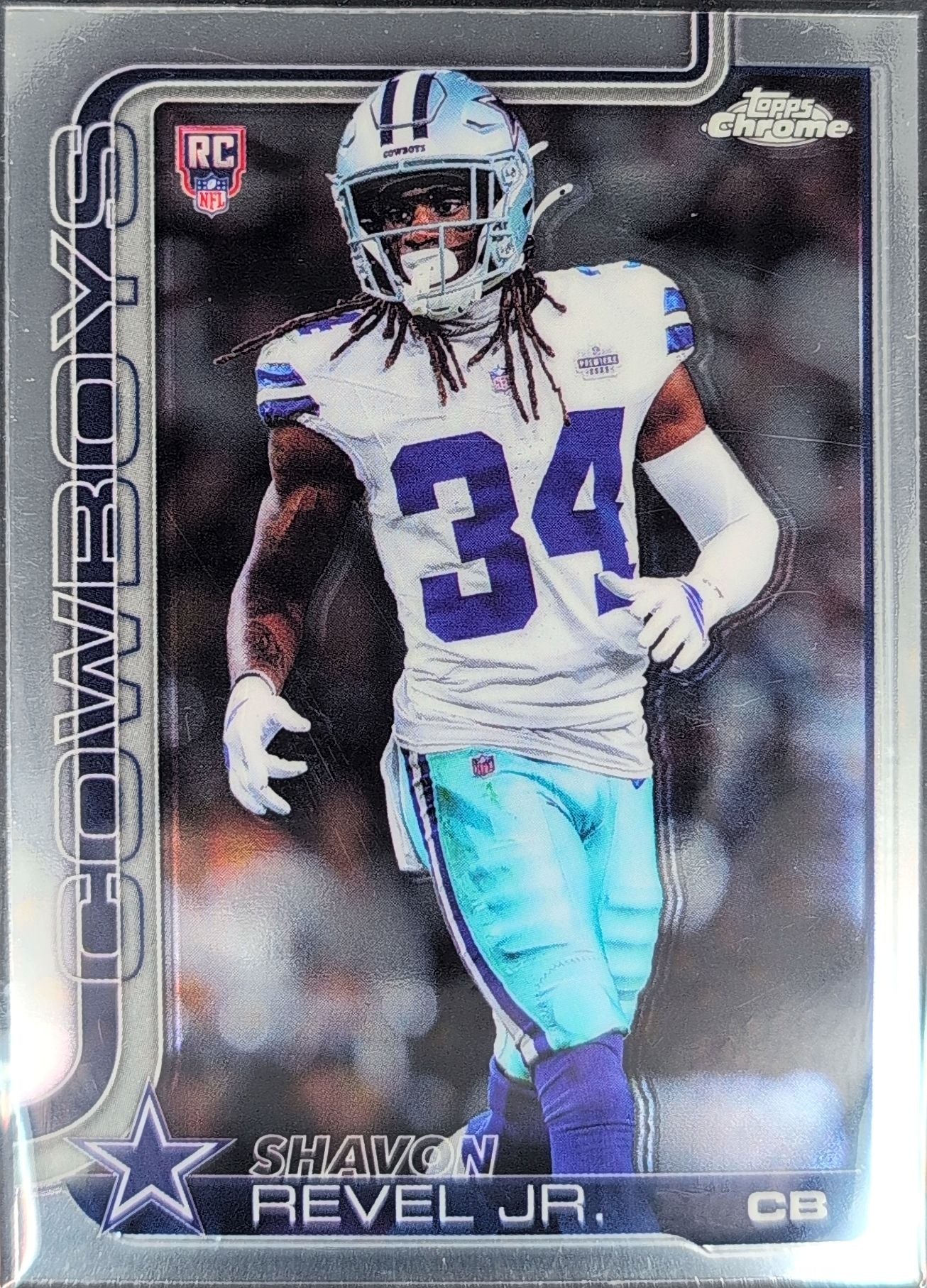 2025 Topps Chrome Shavon Revel Jr. #301 RC Dallas Cowboys front