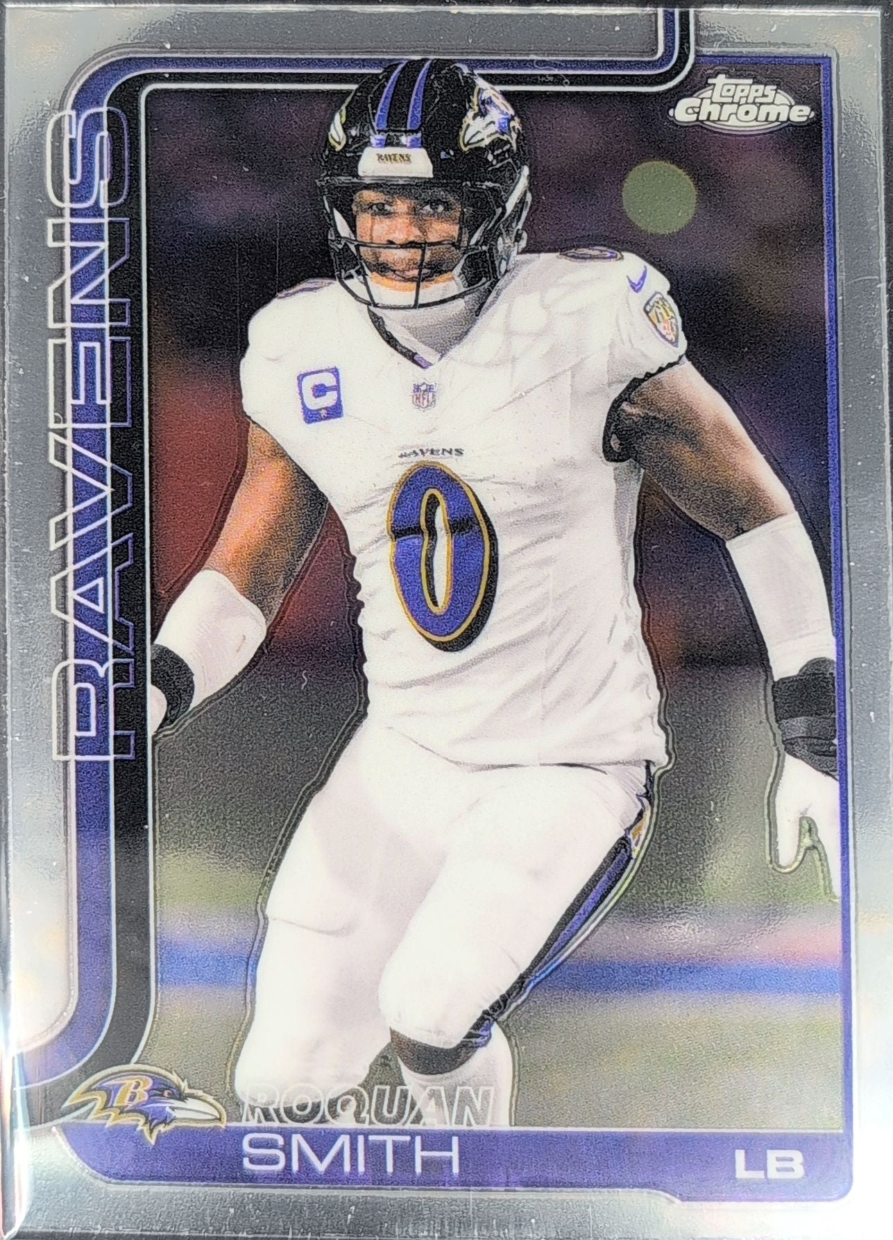 2025 Topps Chrome Roquan Smith #27 Baltimore Ravens front