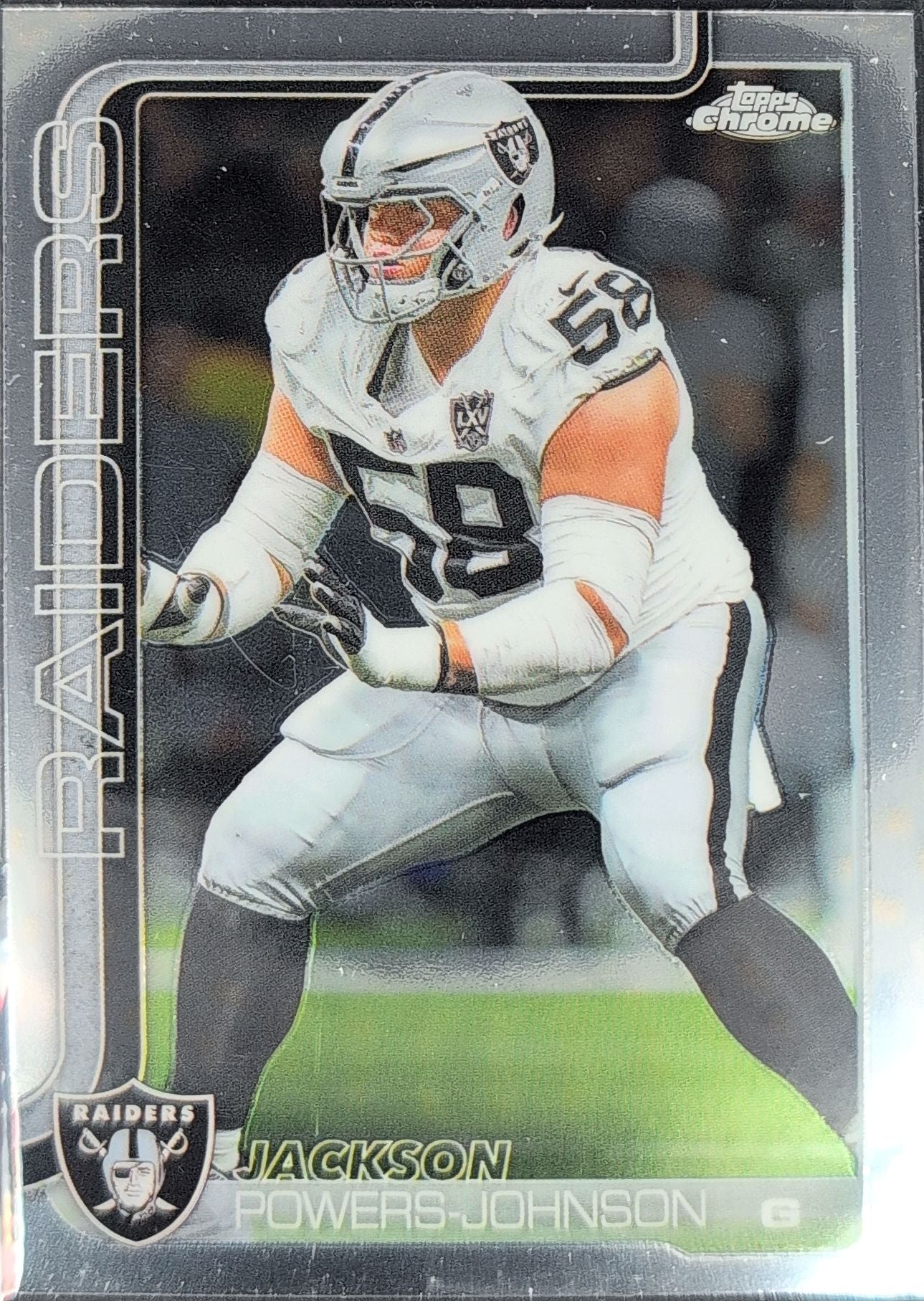 2025 Topps Chrome Jackson Powers-Johnson #177 Las Vegas Raiders front