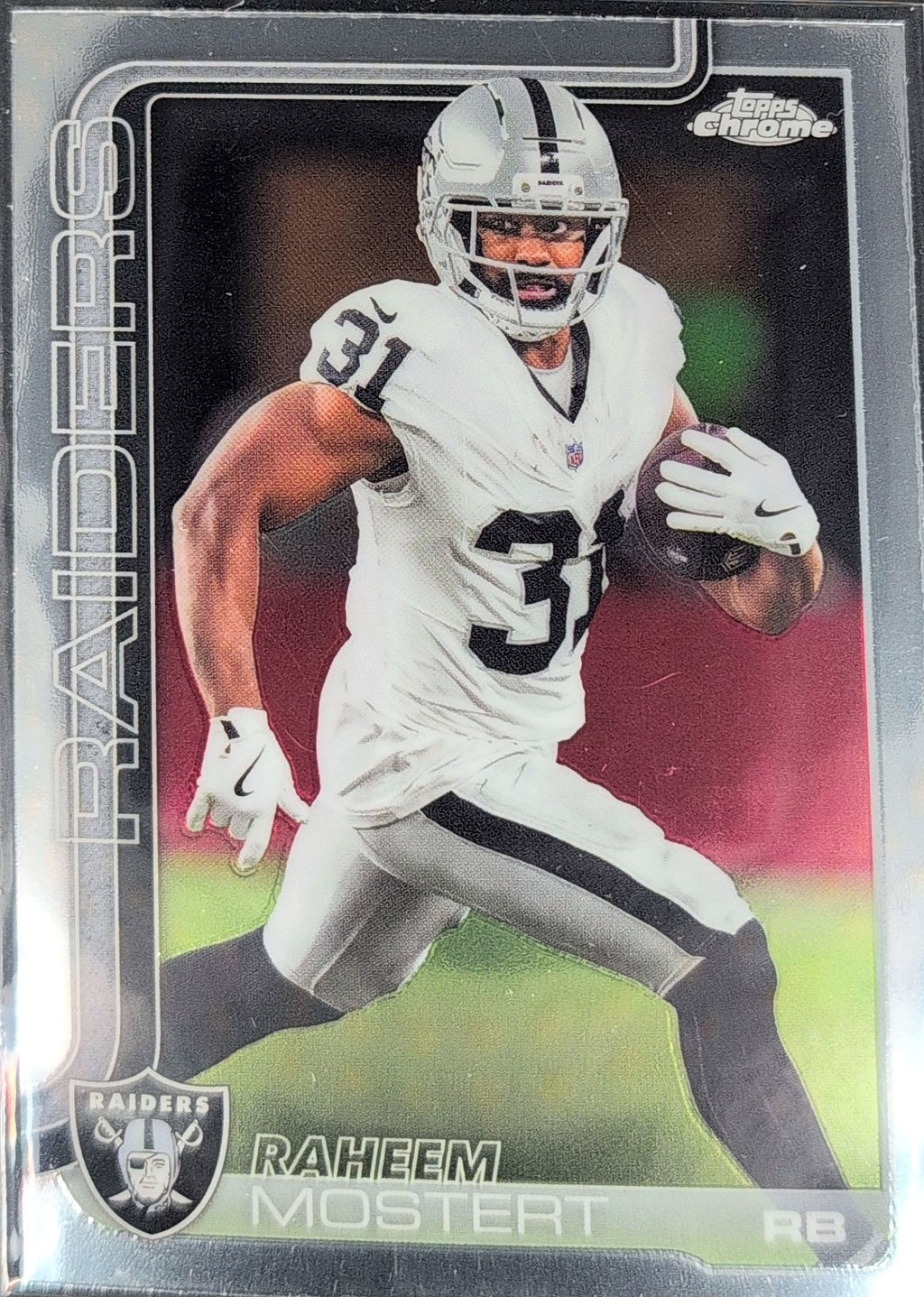 2025 Topps Chrome Raheem Mostert #182 Las Vegas Raiders front