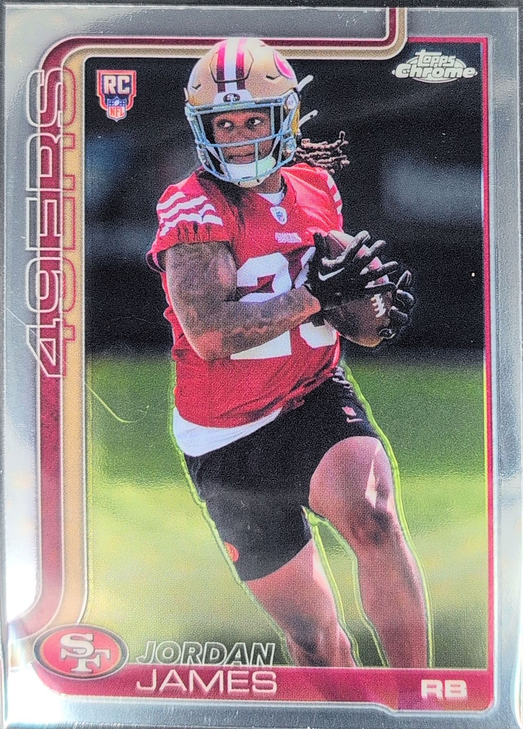 2025 Topps Chrome Jordan James #329 RC San Francisco 49ers front