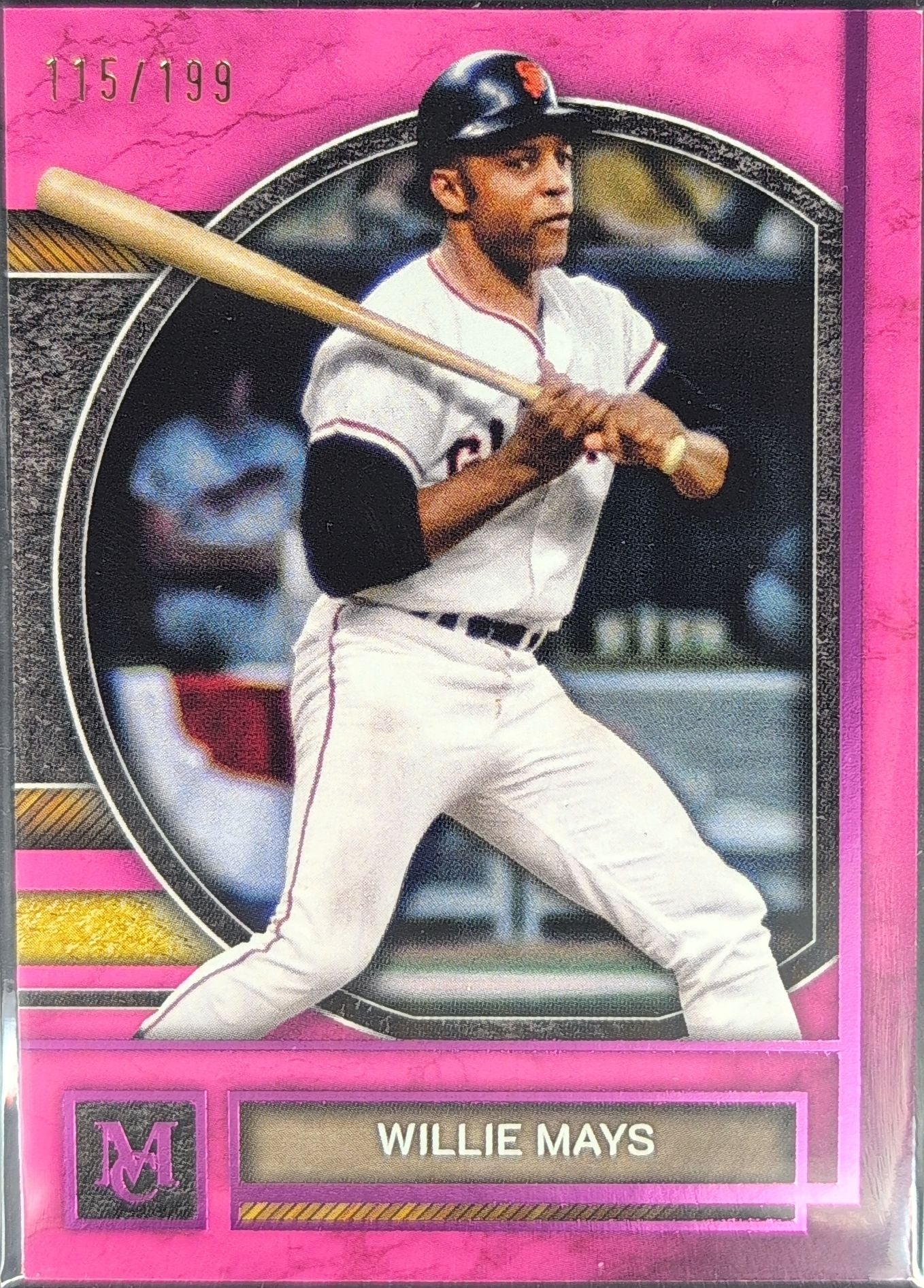 Willie Mays 2025 Topps Museum #18 Pink Sapphire San Francisco Giants #/199