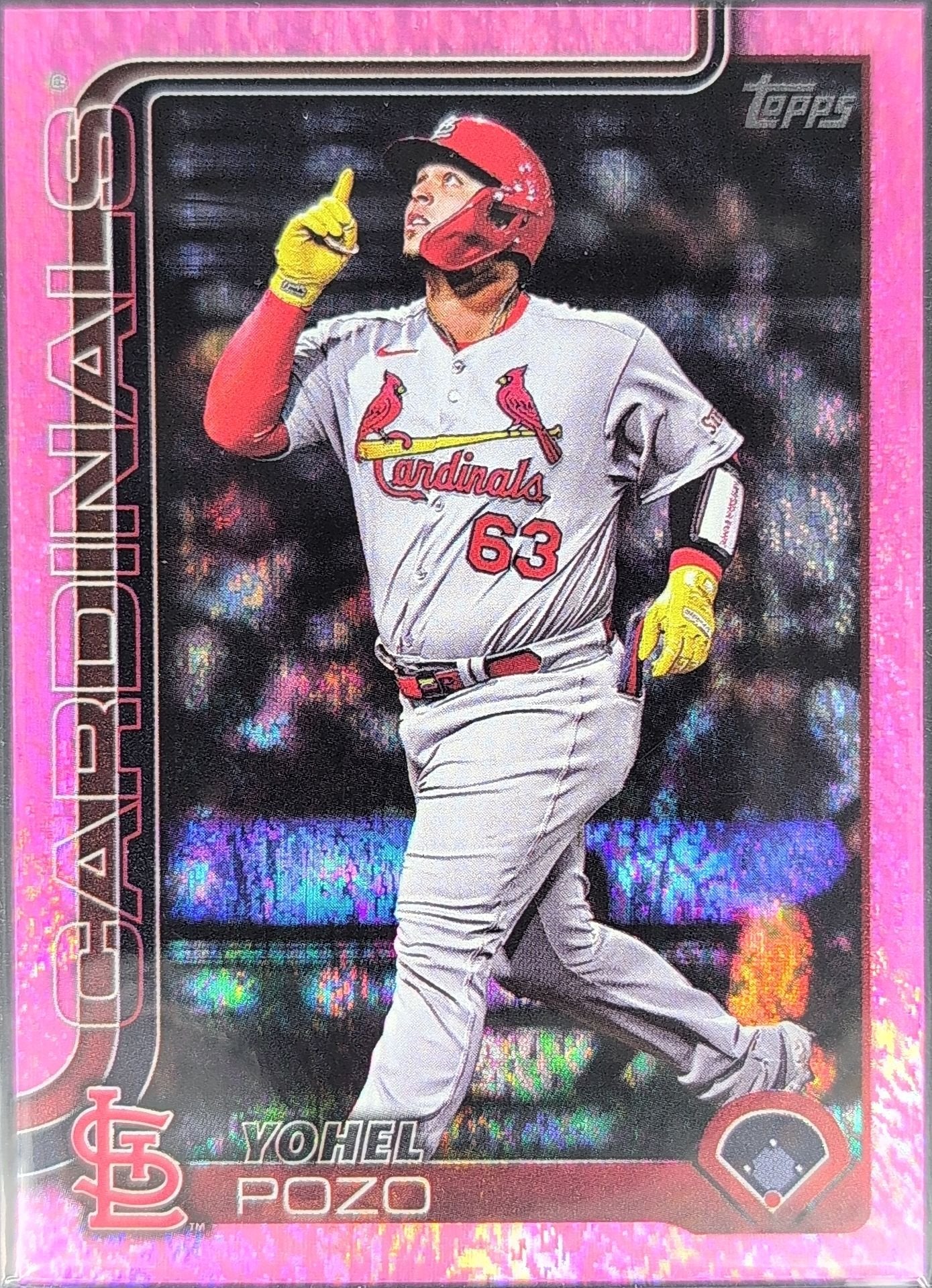 Yohel Pozo 2025 Topps Update #US120 Pink Holo Foil St. Louis Cardinals - front image