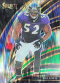 2025 Panini Select Ray Lewis #299 Black and Green Prizm Shock Baltimore Ravens front