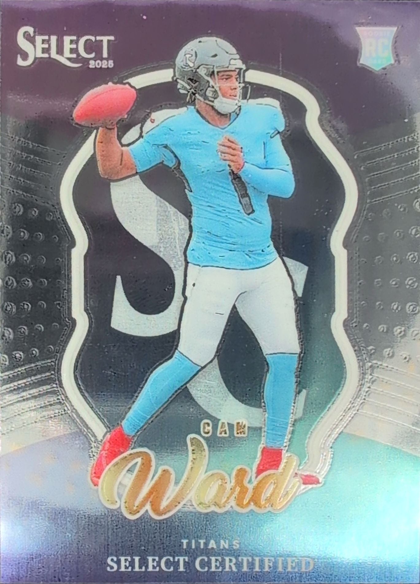 2025 Panini Select Cam Ward #2 Select Certified Rookies Tennessee Titans front