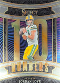 2025 Panini Select Jordan Love #7 Select Numbers Green Bay Packers front