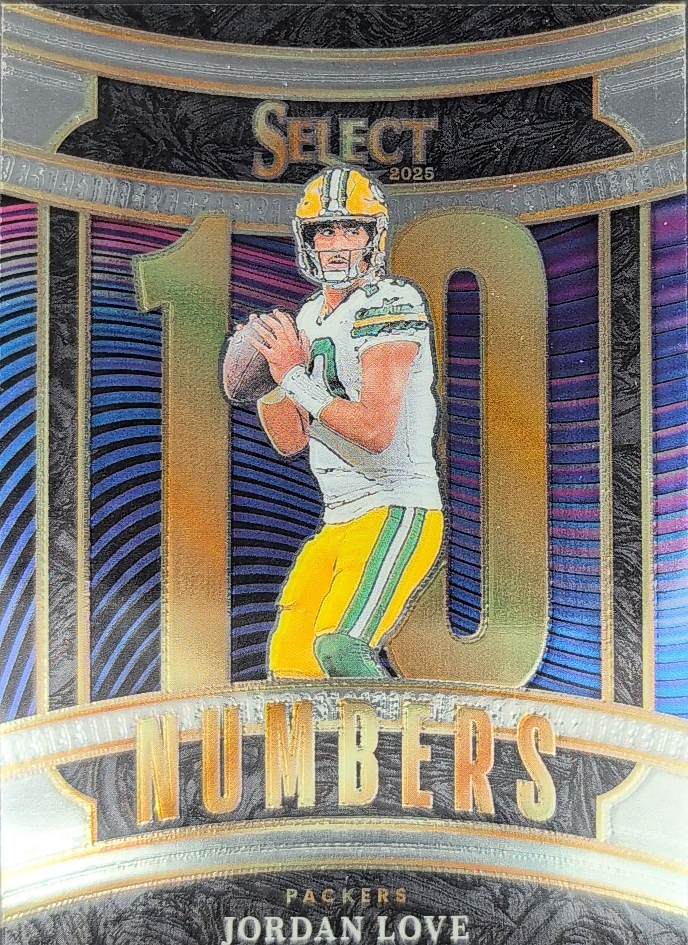 2025 Panini Select Jordan Love #7 Select Numbers Green Bay Packers front