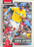 Roman Anthony 2026 Topps #189 Companion Card Variation Yellow Jersey Rookie RC Boston Red Sox - front image