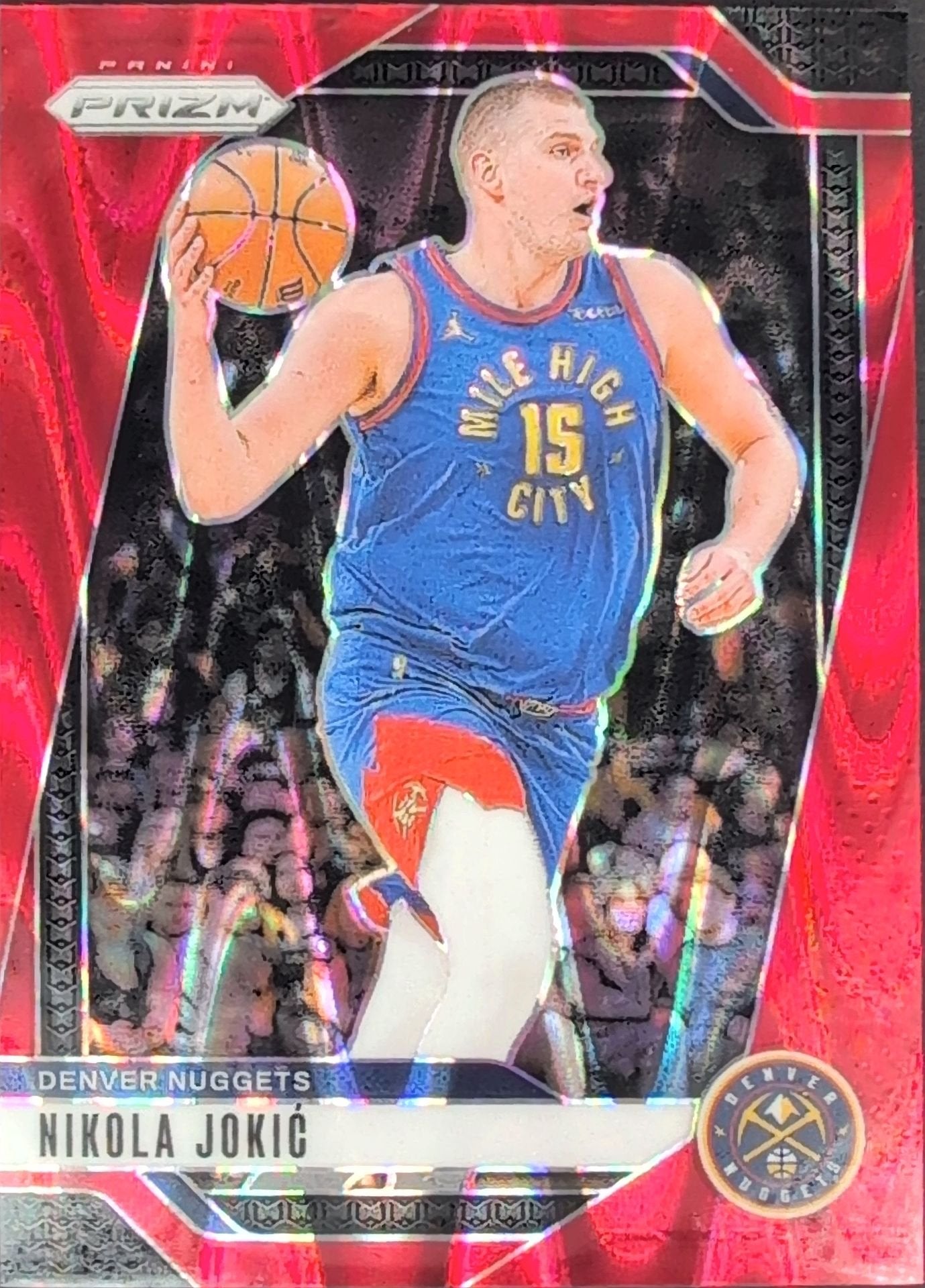 Nikola Jokic 2024-25 Panini Prizm #129 Prizms Red Denver Nuggets - front image