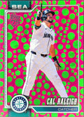 2026 Topps Cal Raleigh #140 Holiday Polka Dots Green / Pink Seattle Mariners front
