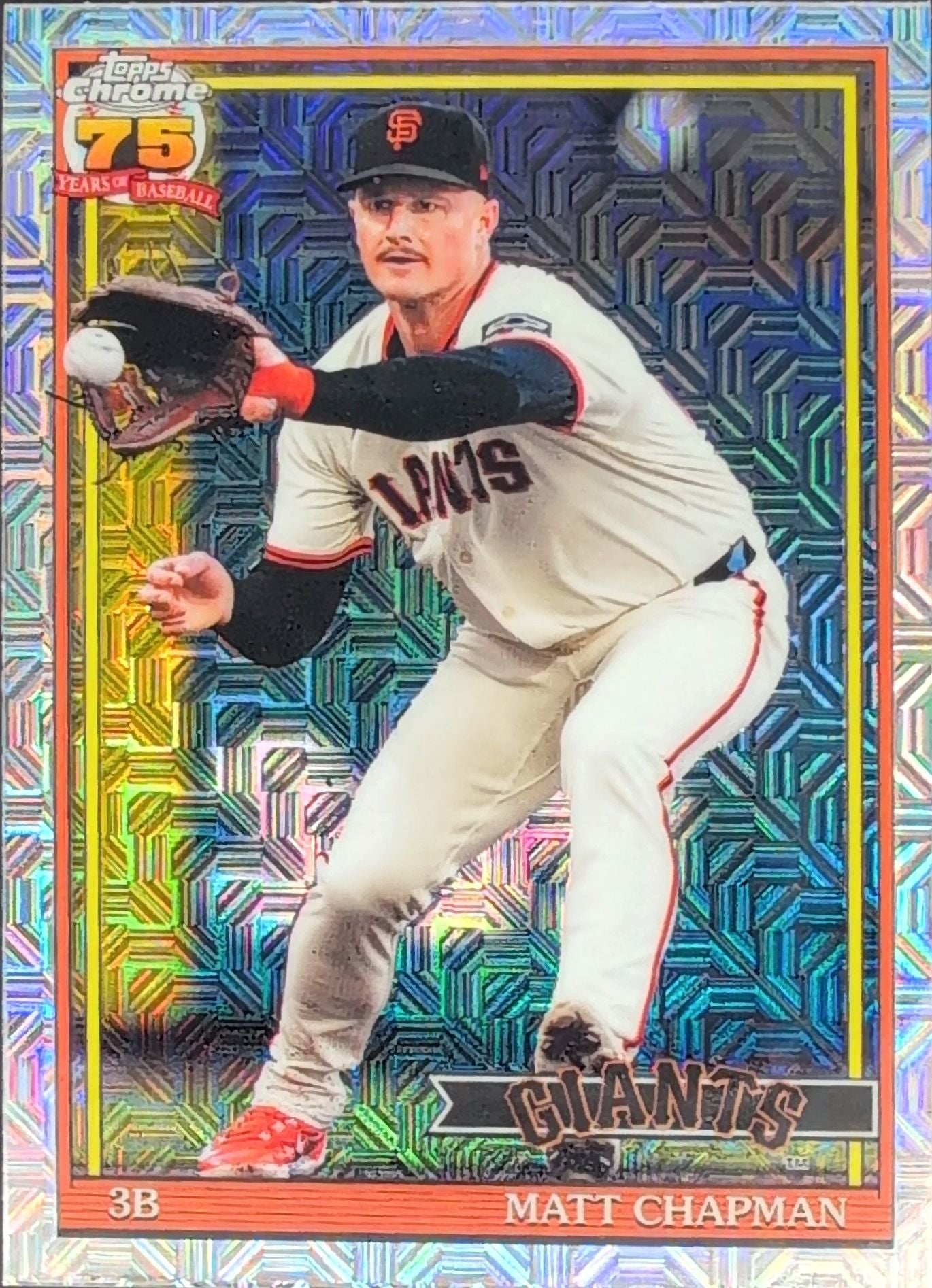 2026 Topps Matt Chapman #91C-97 1991 Topps Baseball 35th Anniversary Chrome (Series One) San Francisco Giants front