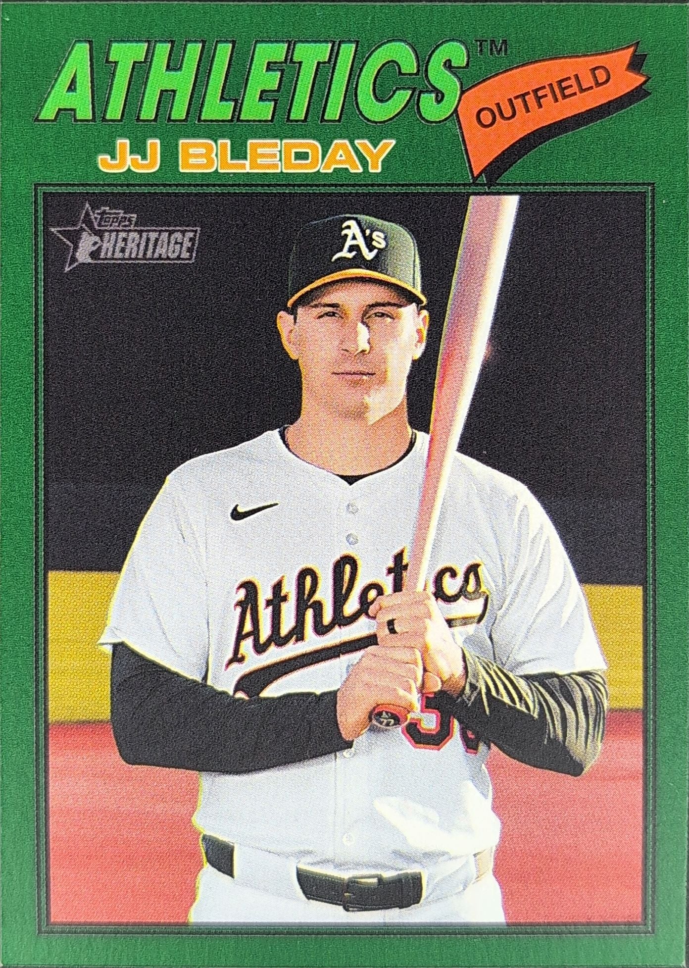 2026 Topps Heritage JJ Bleday #236 Dark Green Athletics front