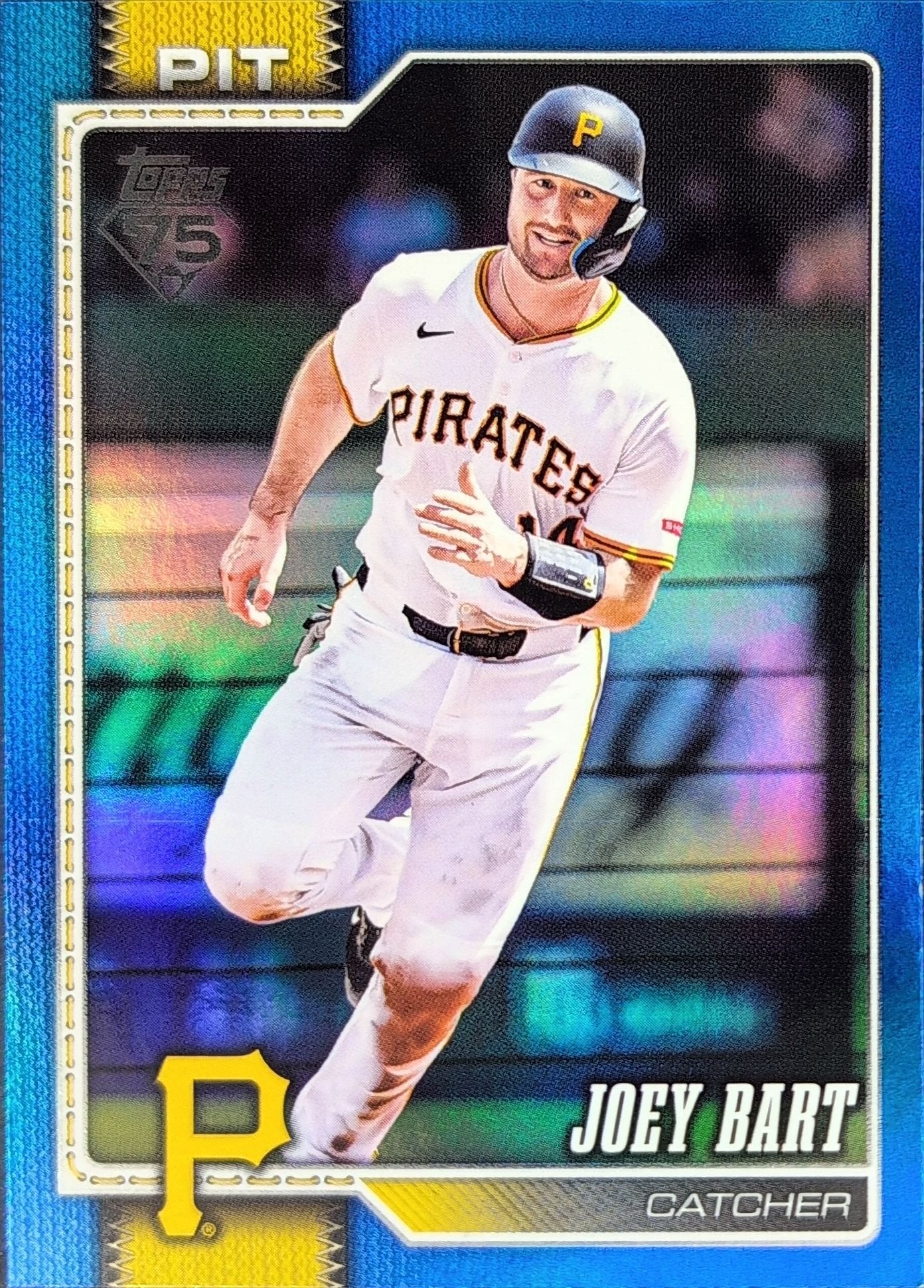 Joey Bart 2026 Topps #207 Blue Rainbow Foil Pittsburgh Pirates - front image