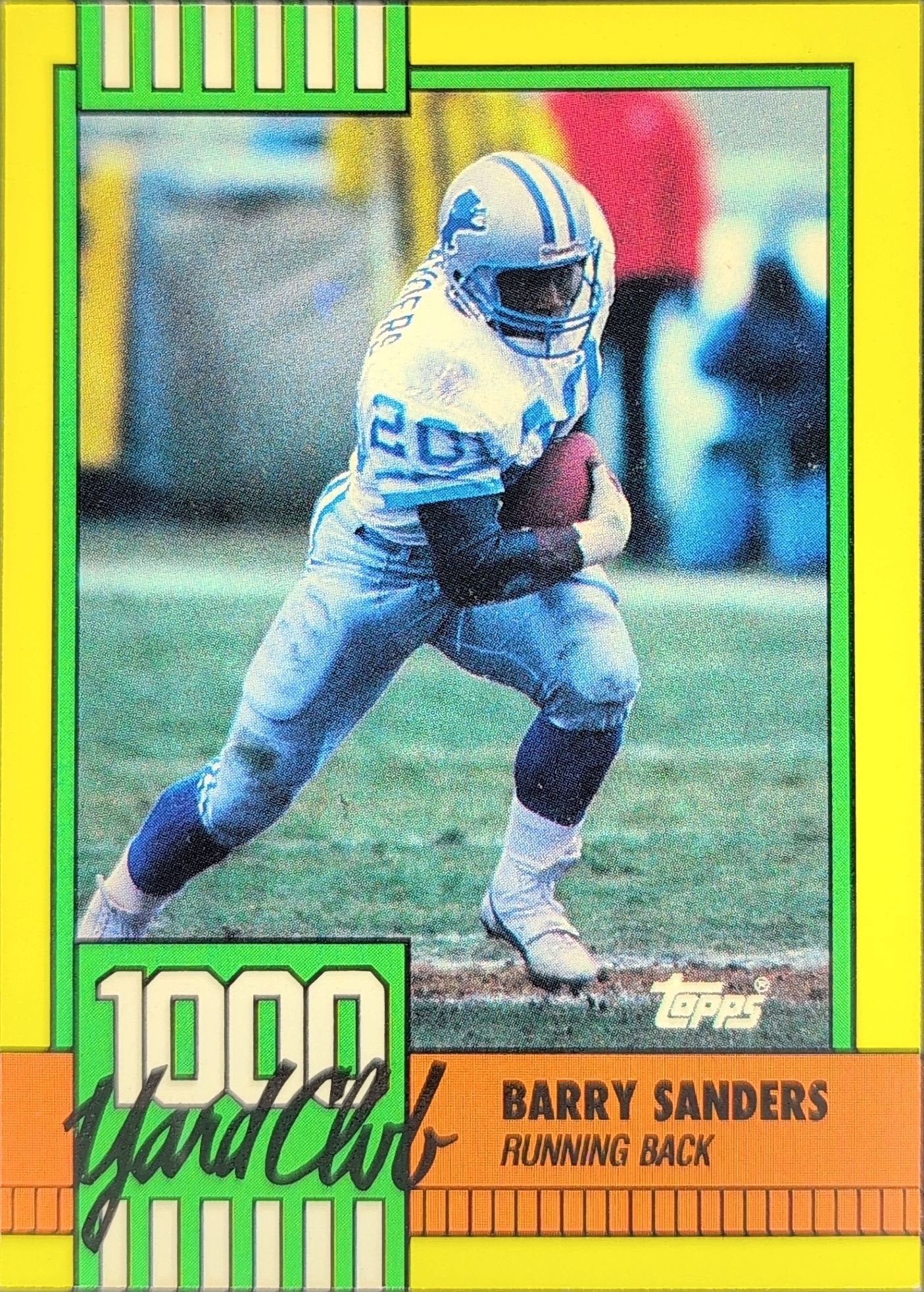 Barry Sanders 1990 Topps #3 1000 Yard Club Detroit Lions - front image