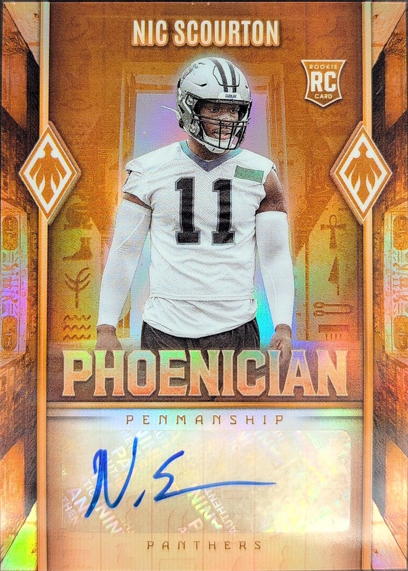 Nic Scourton 2025 Panini Phoenix #PHP-NSN Phoenician Penmanship Carolina Panthers - front image