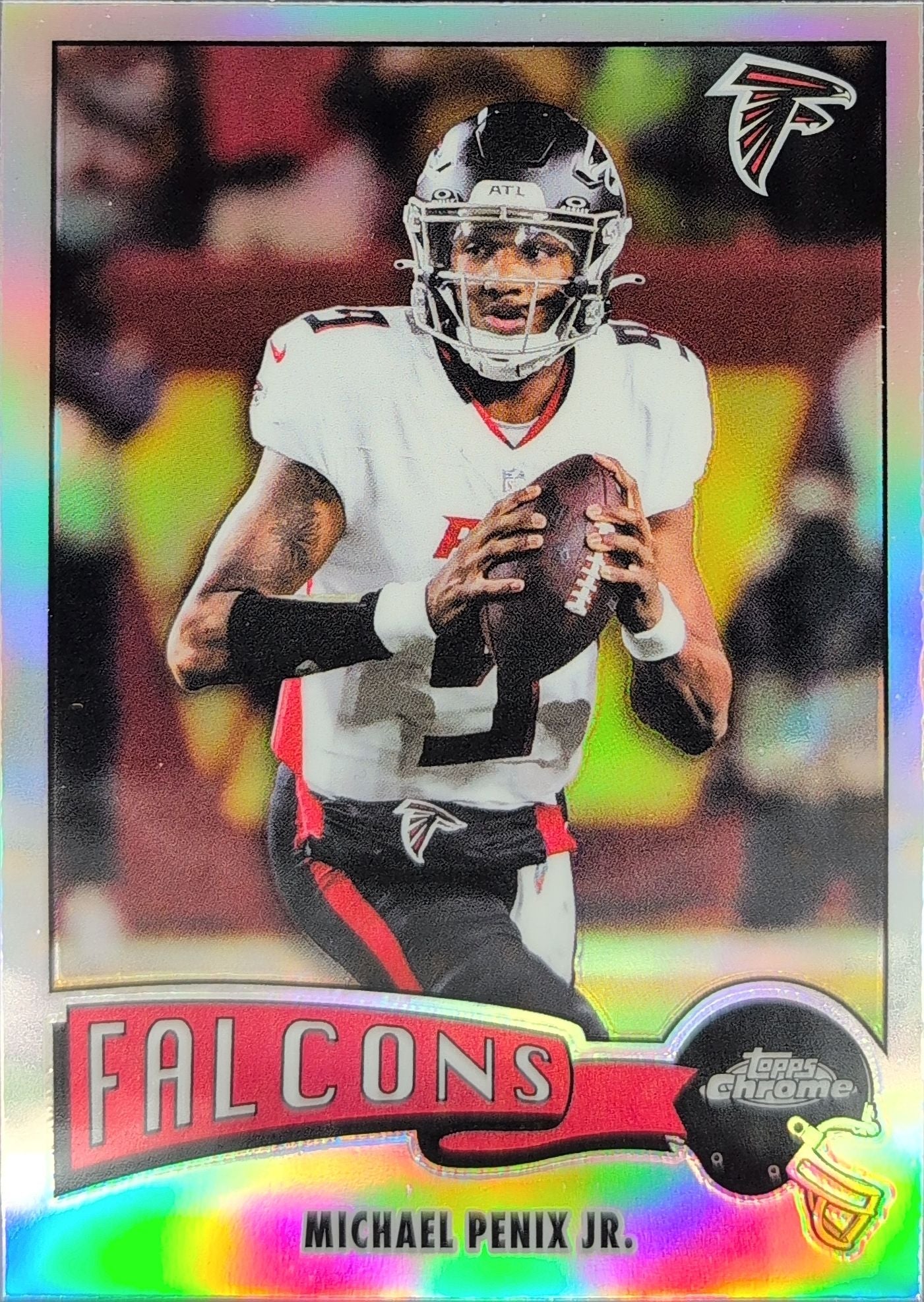2025 Topps Chrome - 1975 Topps Refractor Michael Penix Jr. #1975-2 Atlanta Falcons front