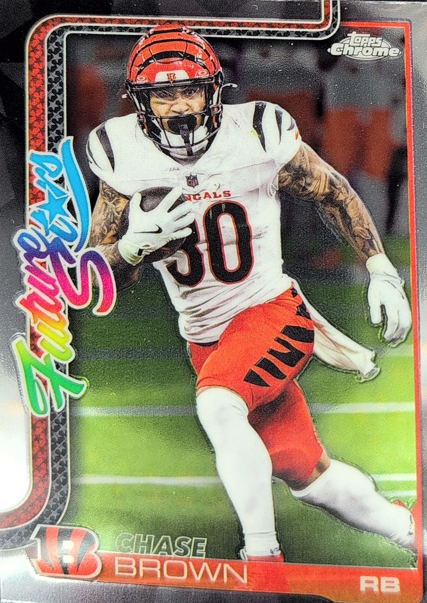 Chase Brown 2025 Topps Chrome #FS-13 Future Stars Cincinnati Bengals - front image