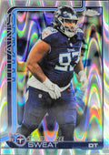 2025 Topps Chrome - Ray Wave Refractor T'Vondre Sweat #292 Tennessee Titans front