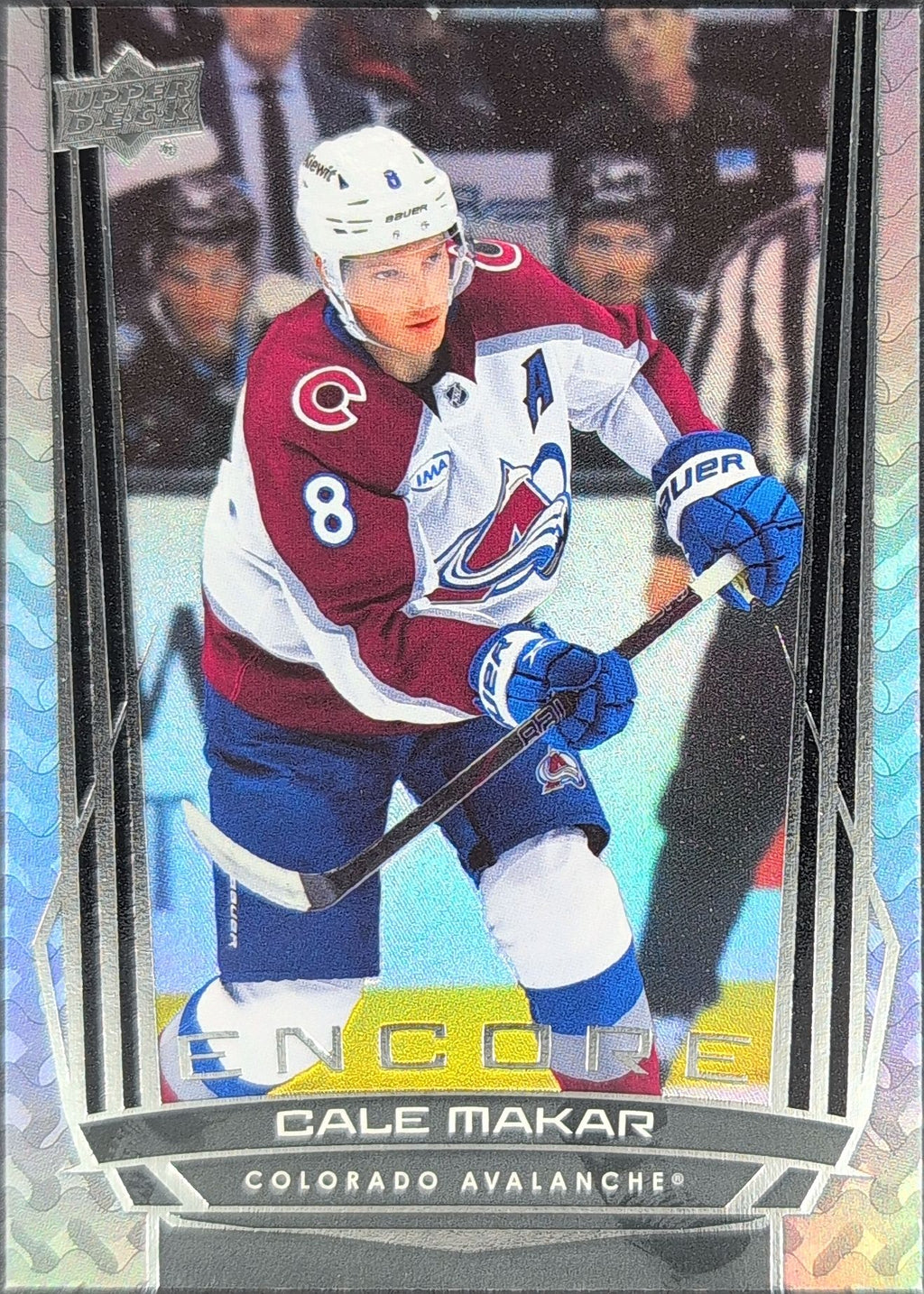 2025-26 Upper Deck Cale Makar #E-82 Encore Blue Colorado Avalanche front