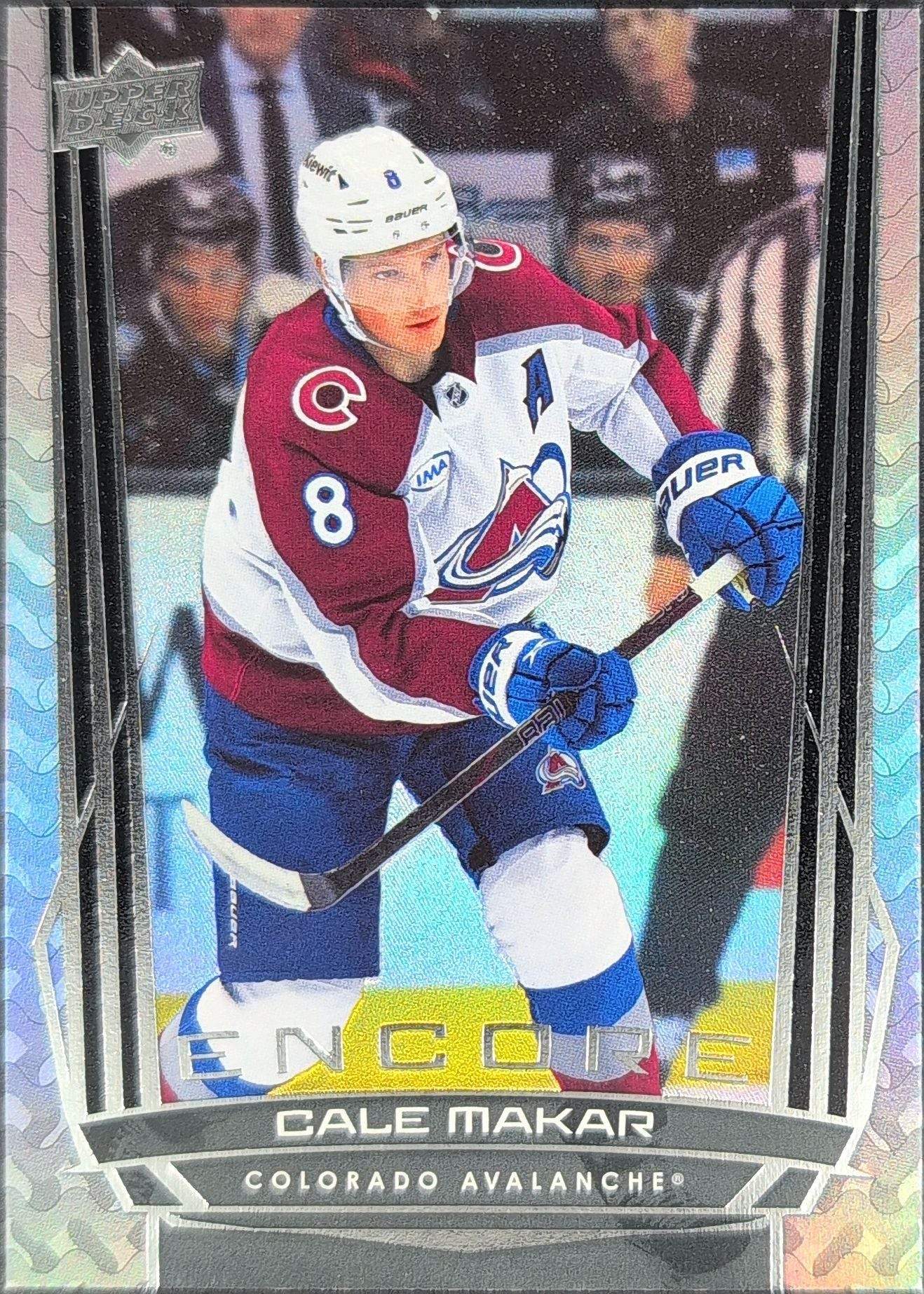 2025-26 Upper Deck Cale Makar #E-82 Encore Blue Colorado Avalanche front
