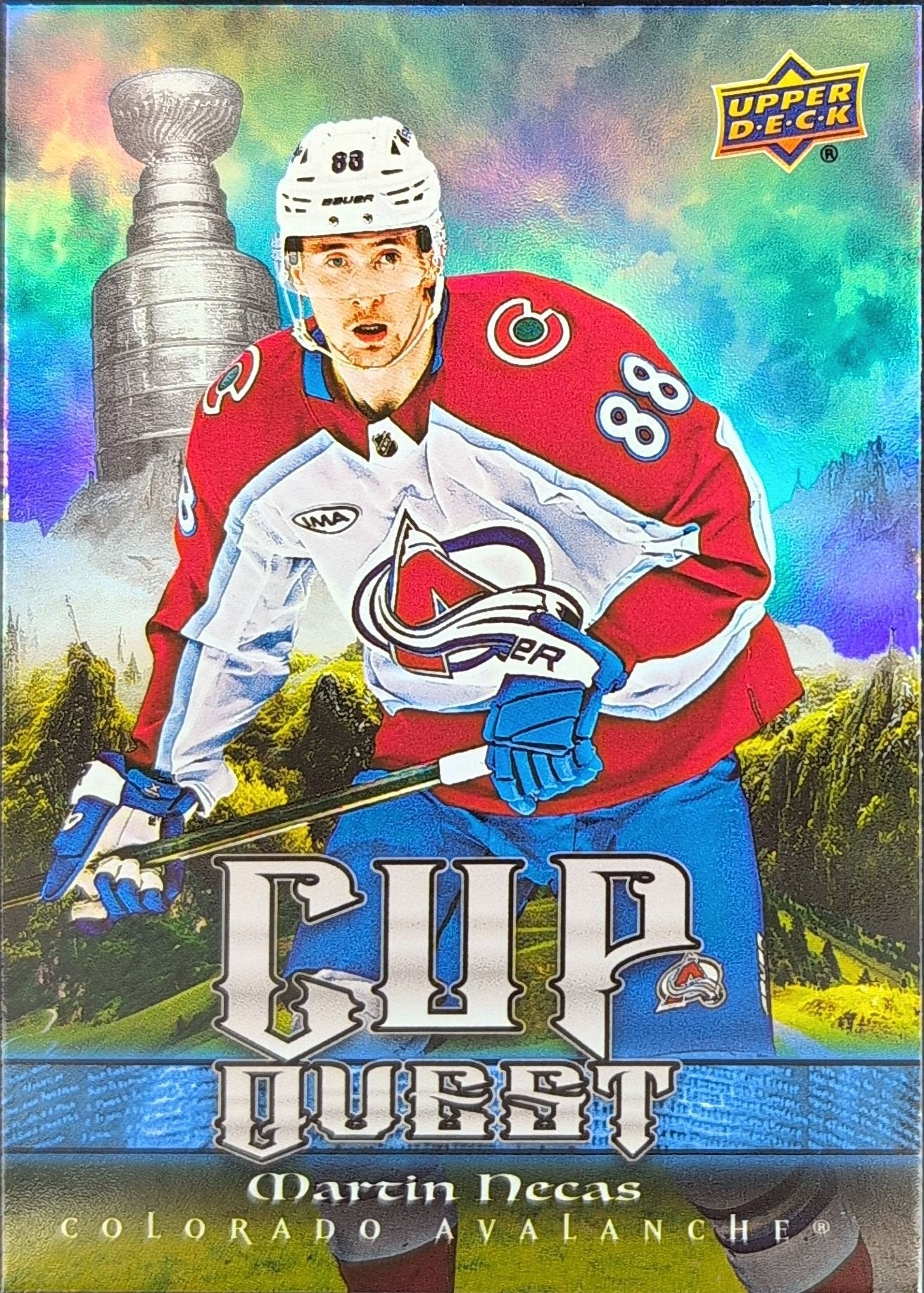 Martin Necas 2025-26 Upper Deck #CQ-3 Cup Quest Colorado Avalanche - front image