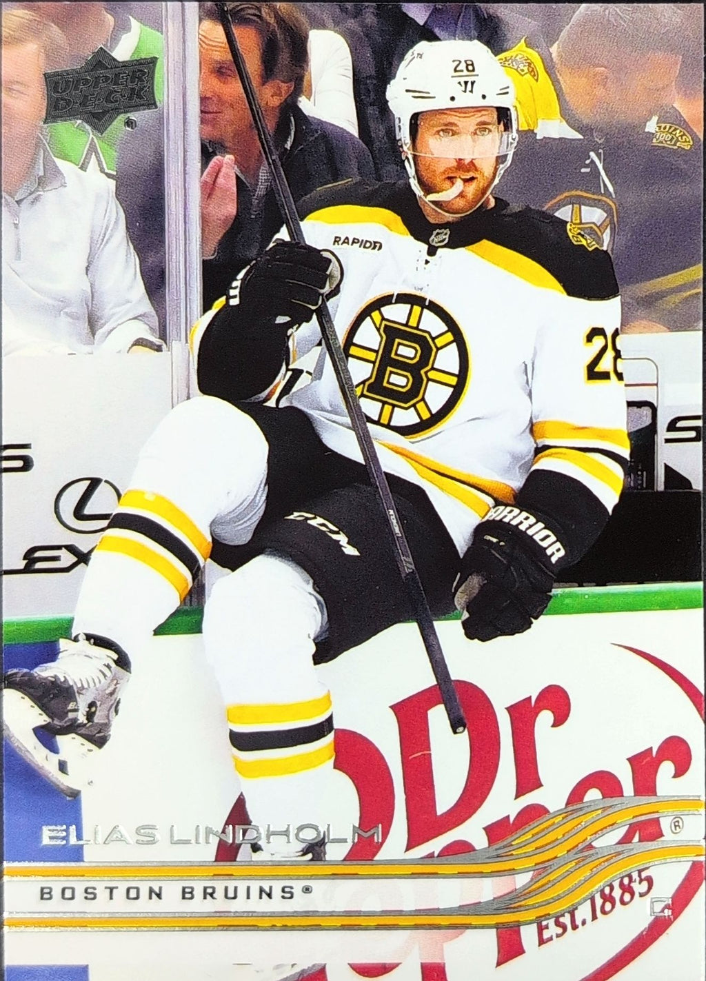 2025-26 Upper Deck Elias Lindholm #8 Boston Bruins front