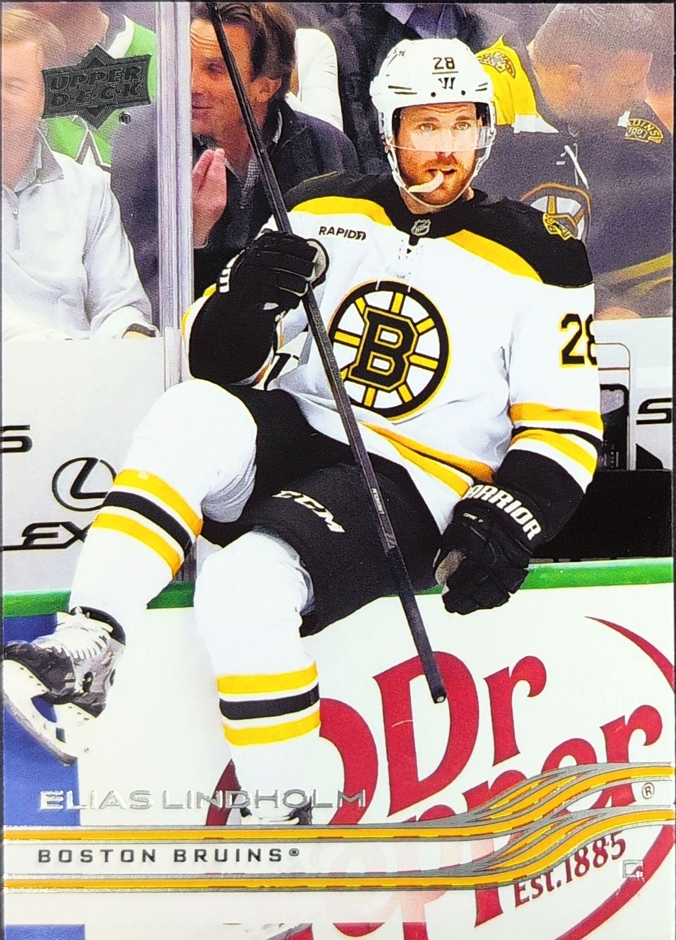 2025-26 Upper Deck Elias Lindholm #8 Boston Bruins front