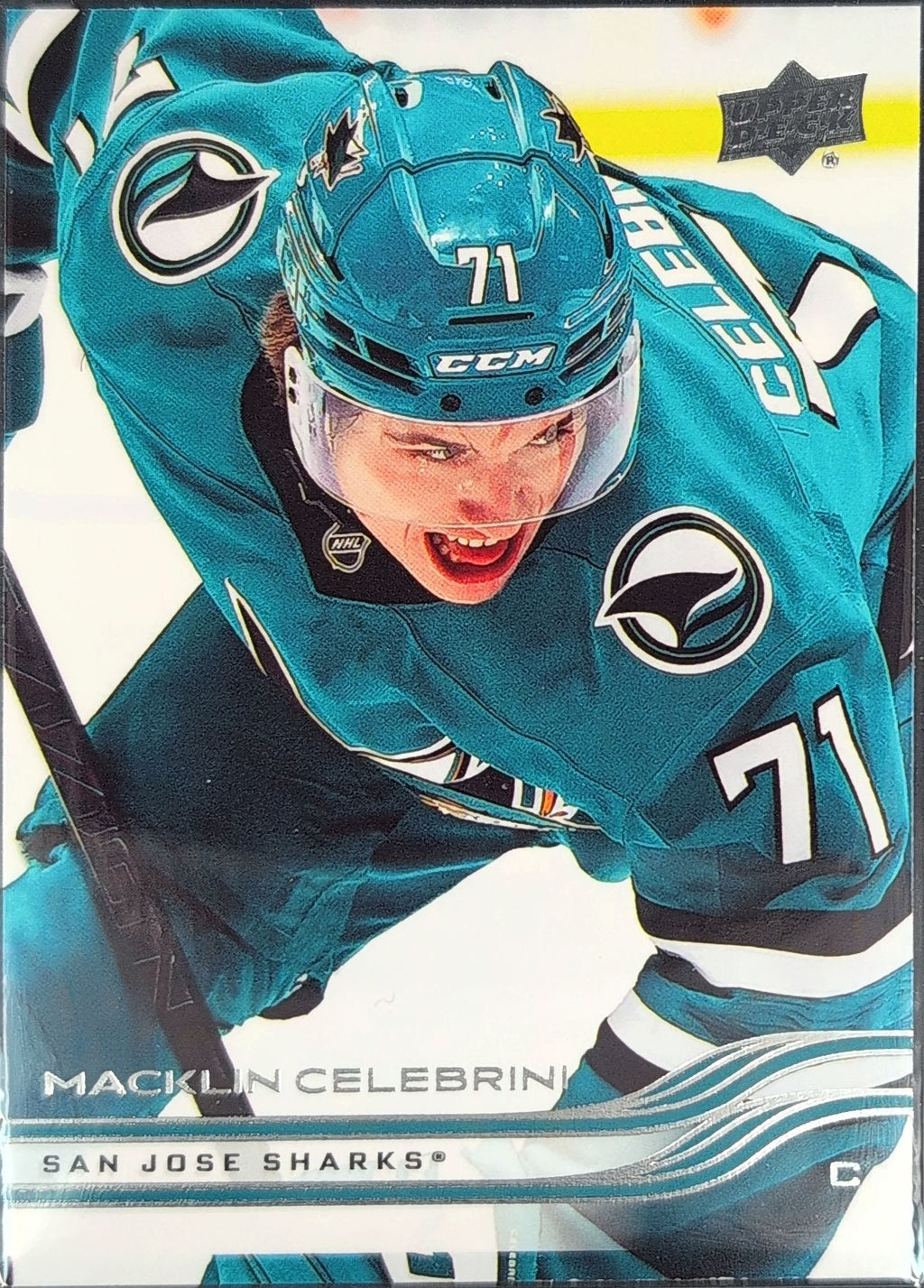 2025-26 Upper Deck Macklin Celebrini #136 San Jose Sharks front