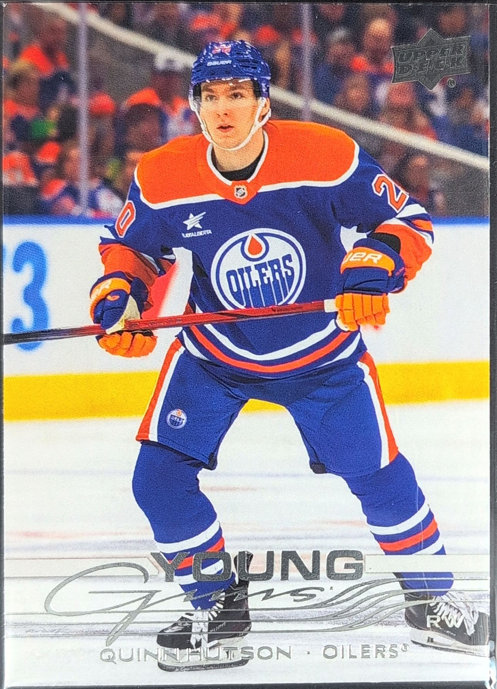 2025-26 Upper Deck Quinn Hutson #224 RC Edmonton Oilers front