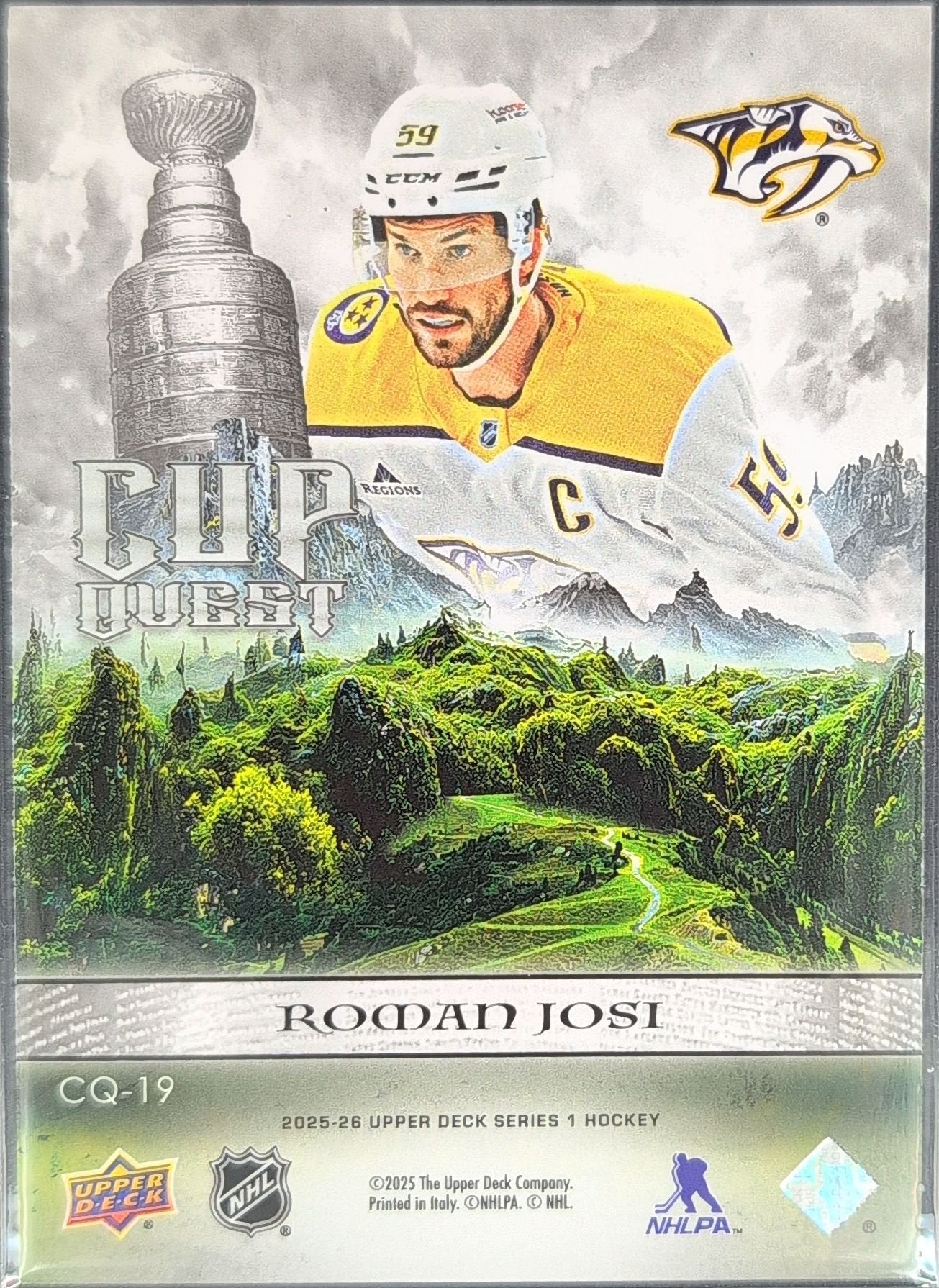 Roman Josi 2025-26 Upper Deck #CQ-19 Cup Quest Nashville Predators - back image