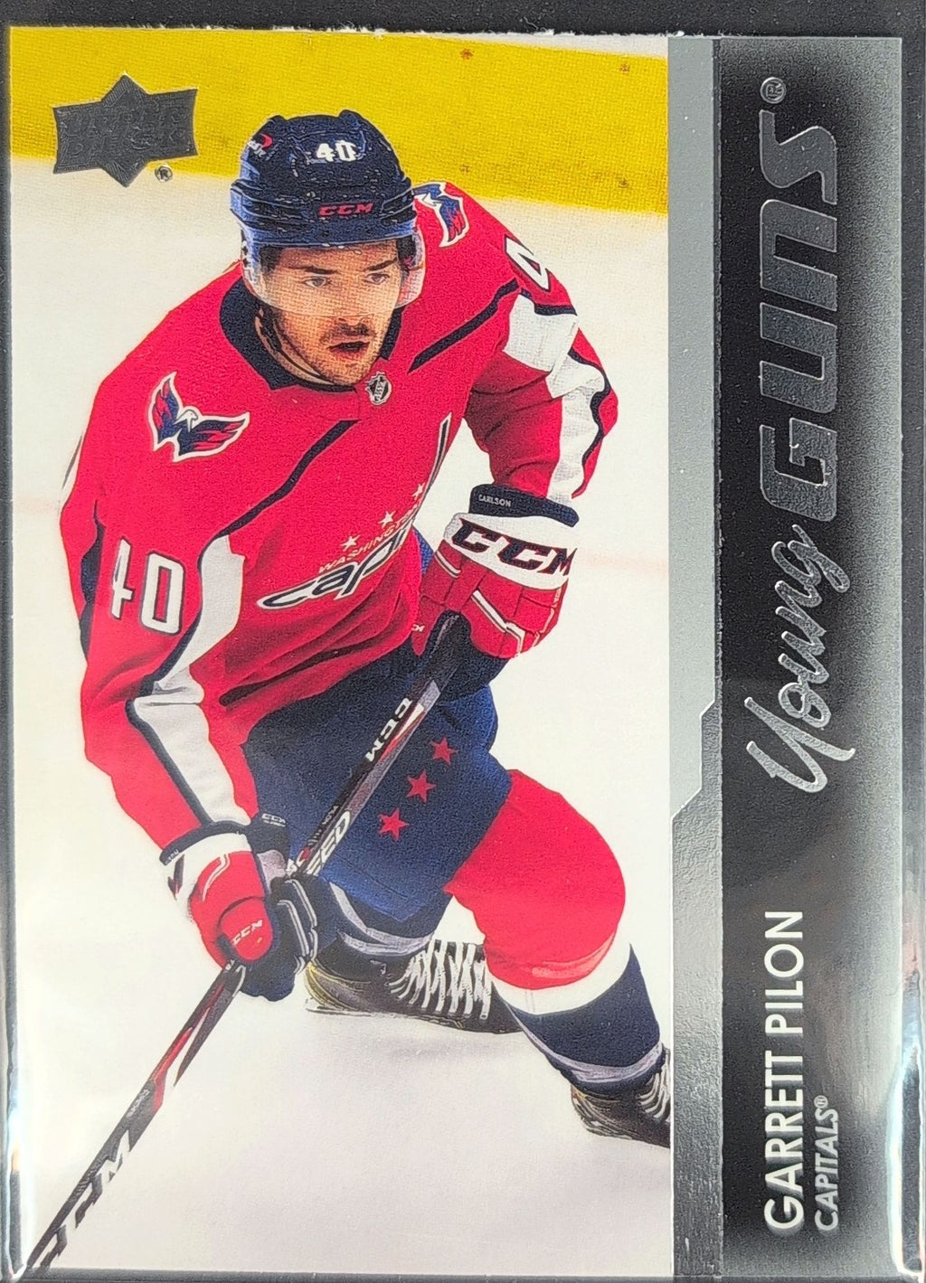 2021-2022 Upper Deck Garrett Pilon #214 RC Washington Capitals front