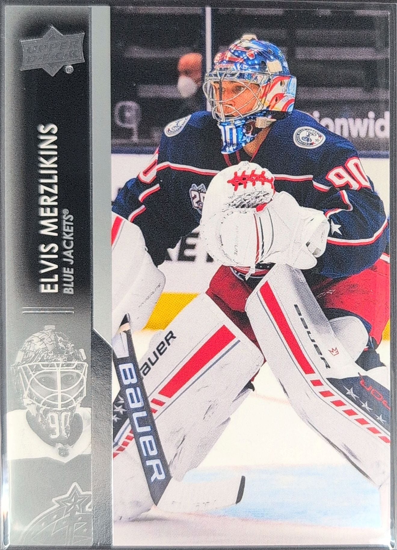 2021-22 Upper Deck Elvis Merzlikins #54 Columbus Blue Jackets front