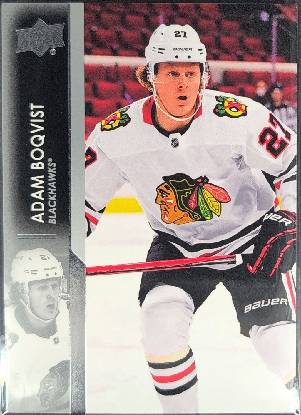 Adam Boqvist 2021-22 Upper Deck #38 Chicago Blackhawks - front image
