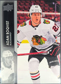 2021-22 Upper Deck Adam Boqvist #38 Chicago Blackhawks front