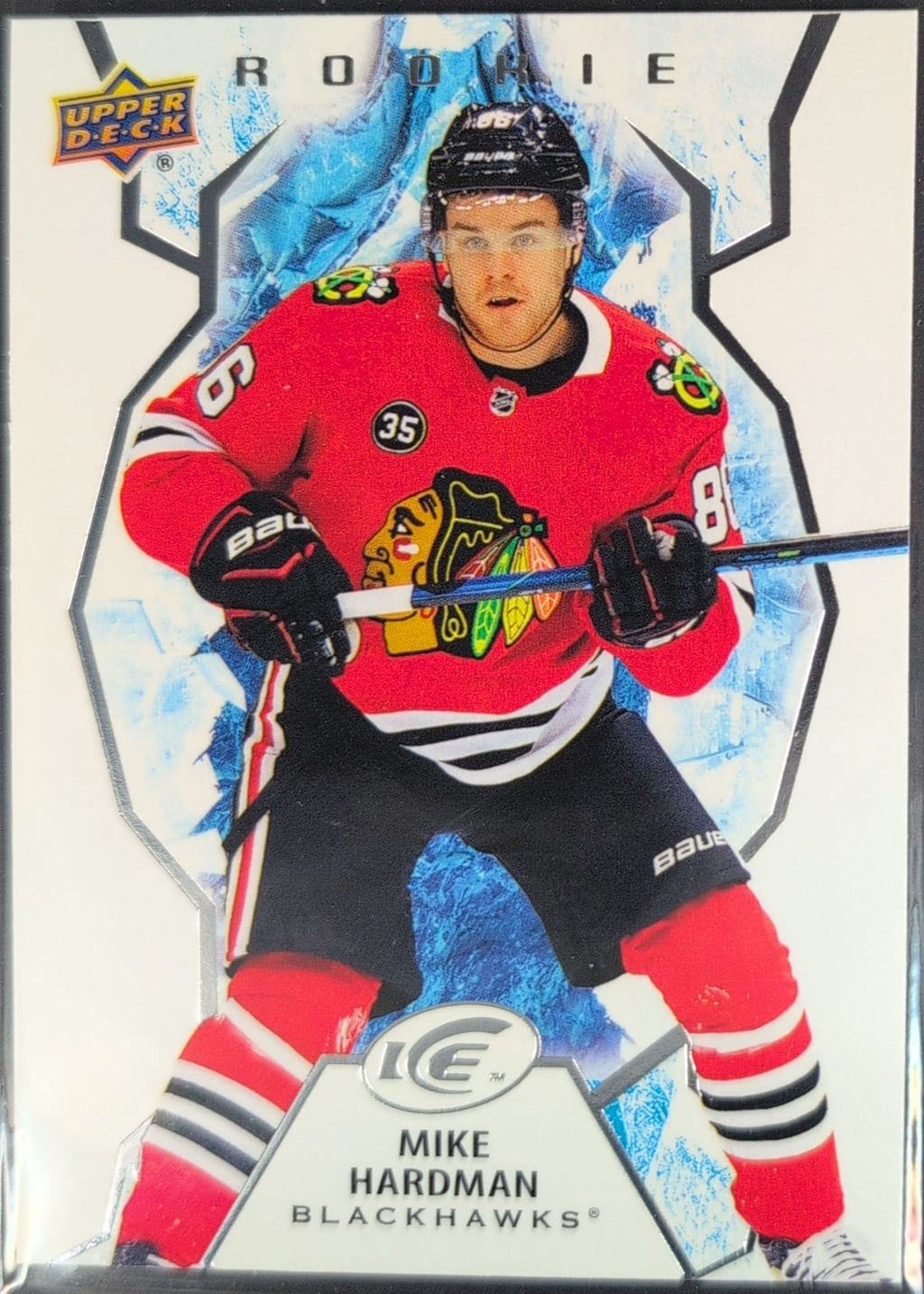 2021-2022 Upper Deck Mike Hardman #129 Chicago Blackhawks front