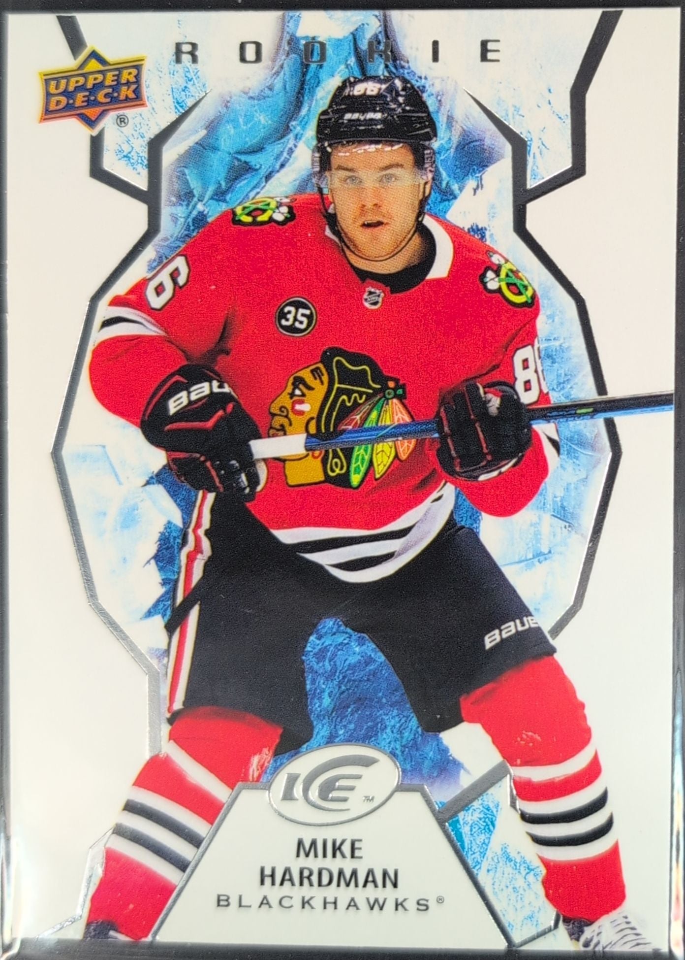 2021-2022 Upper Deck Mike Hardman #129 Chicago Blackhawks front