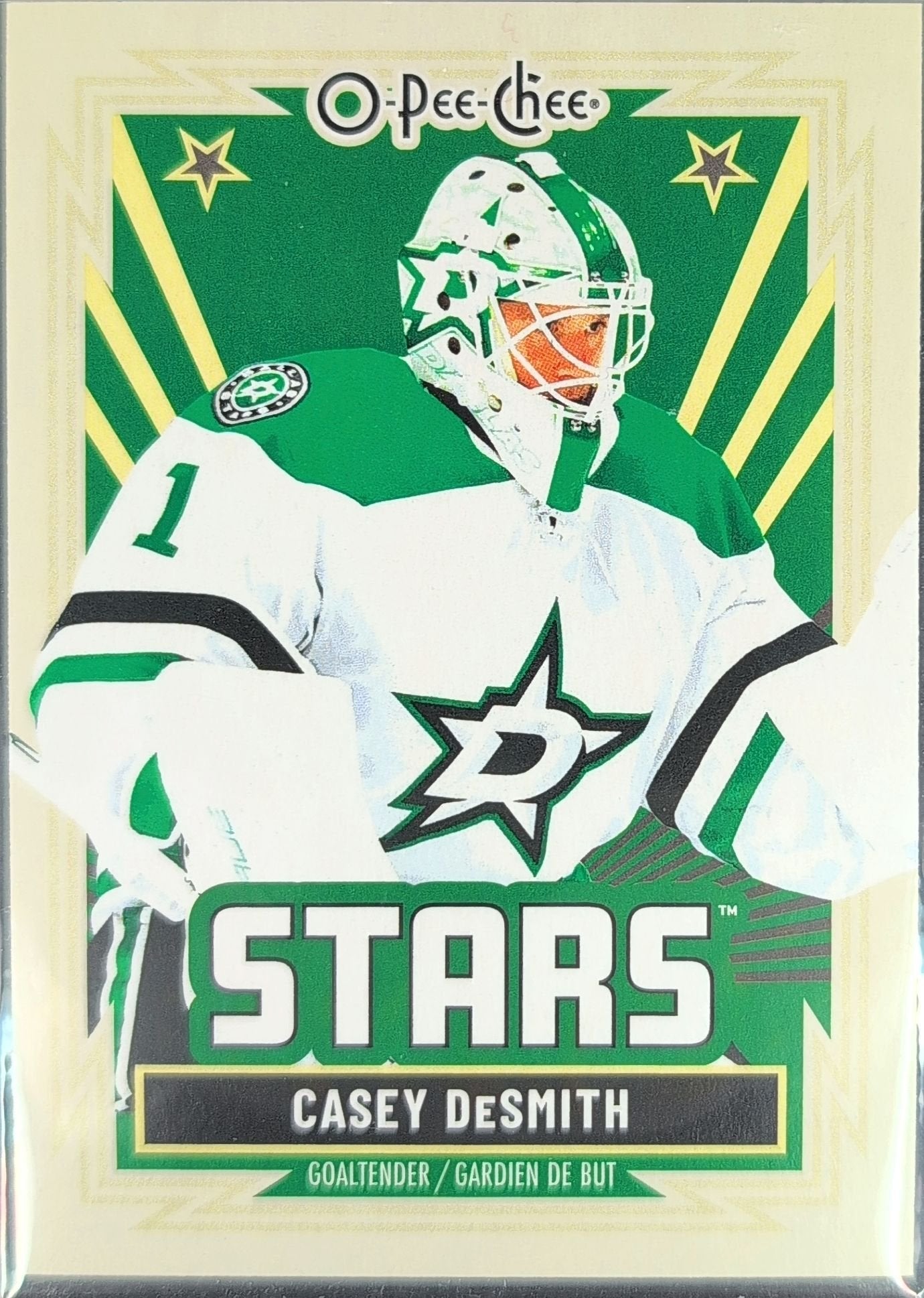 Casey DeSmith 2025-26 O-Pee-Chee #17 Retro Dallas Stars - front image