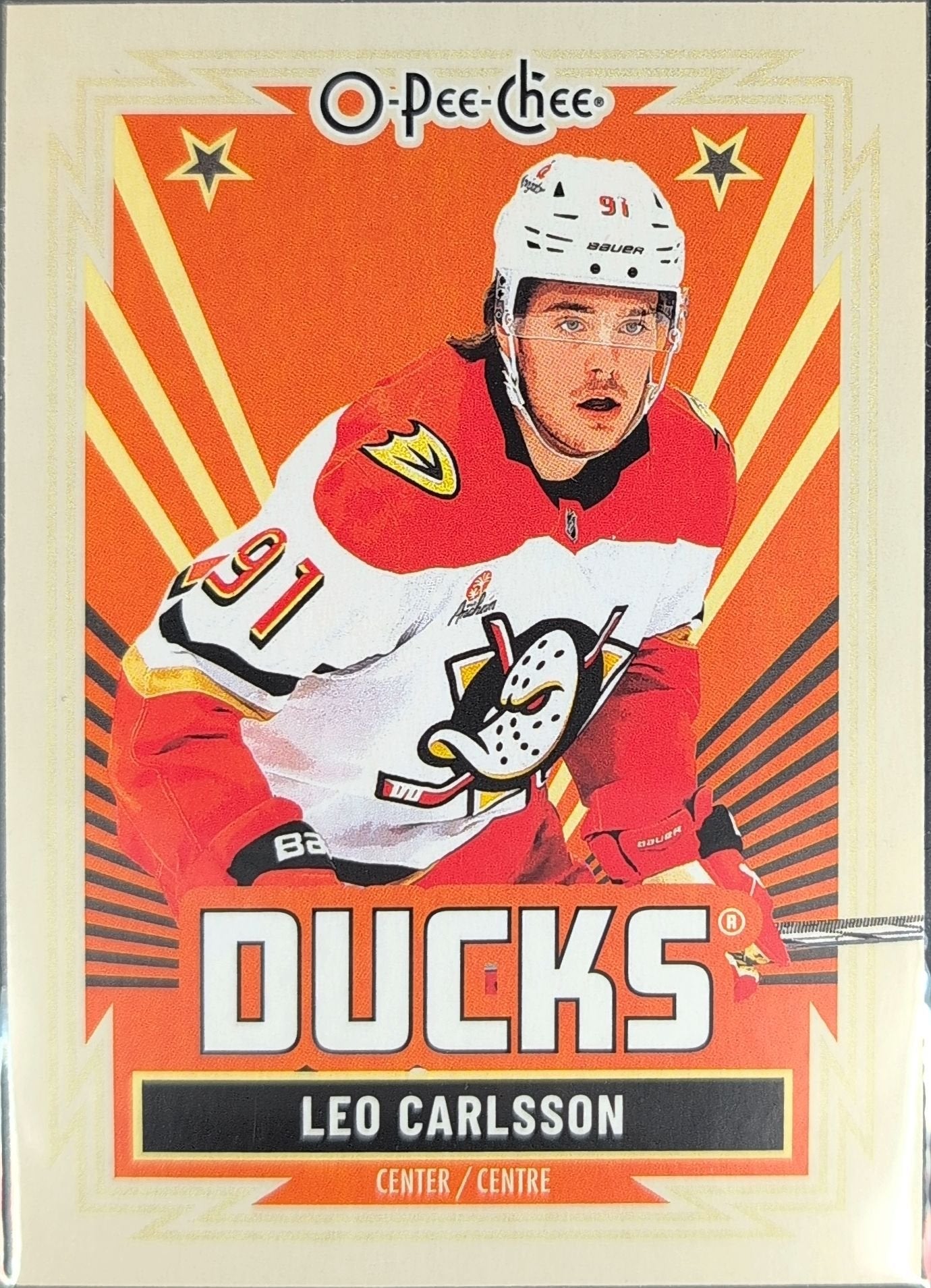 Leo Carlsson 2025-26 O-Pee-Chee #451 Retro Anaheim Ducks - front image