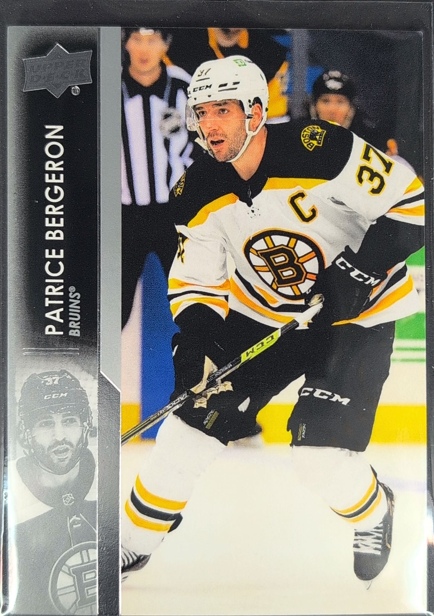 2021-2022 Upper Deck Patrice Bergeron #13 Boston Bruins front