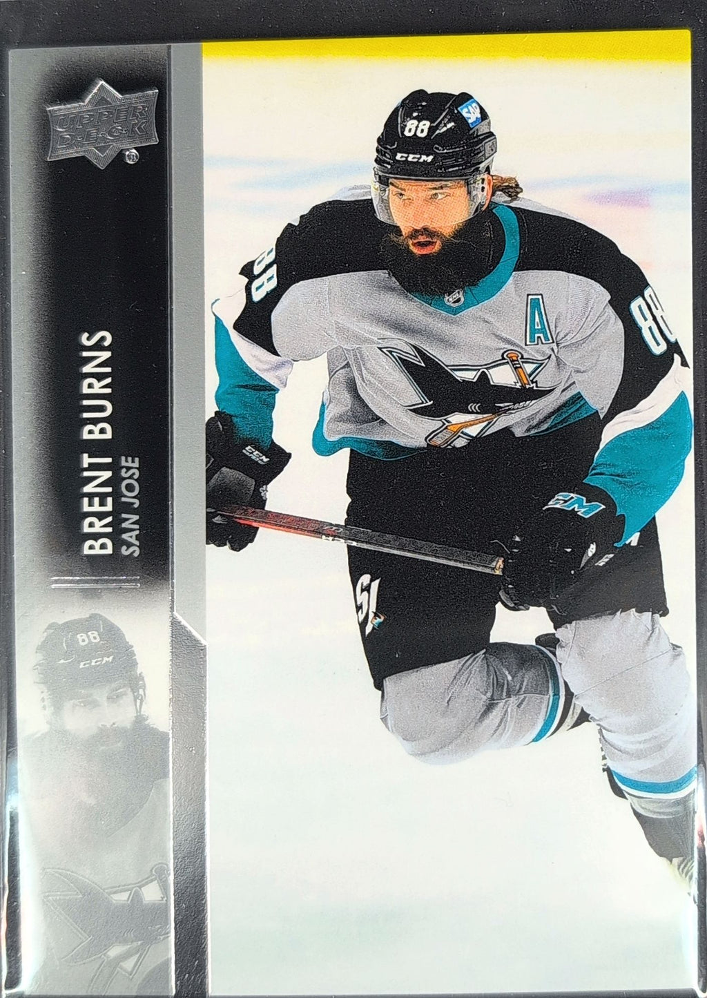 2021-2022 Upper Deck Brent Burns #147 San Jose Sharks front