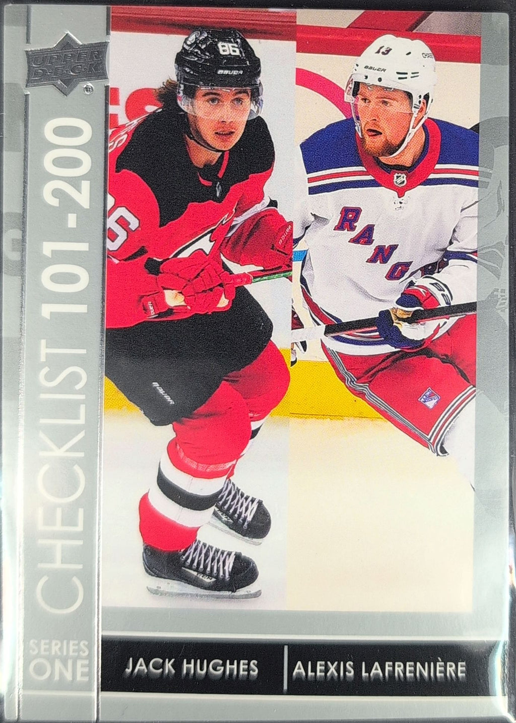 2021-22 Upper Deck Jack Hughes / Alexis Lafreniere #200 Devils/Rangers front