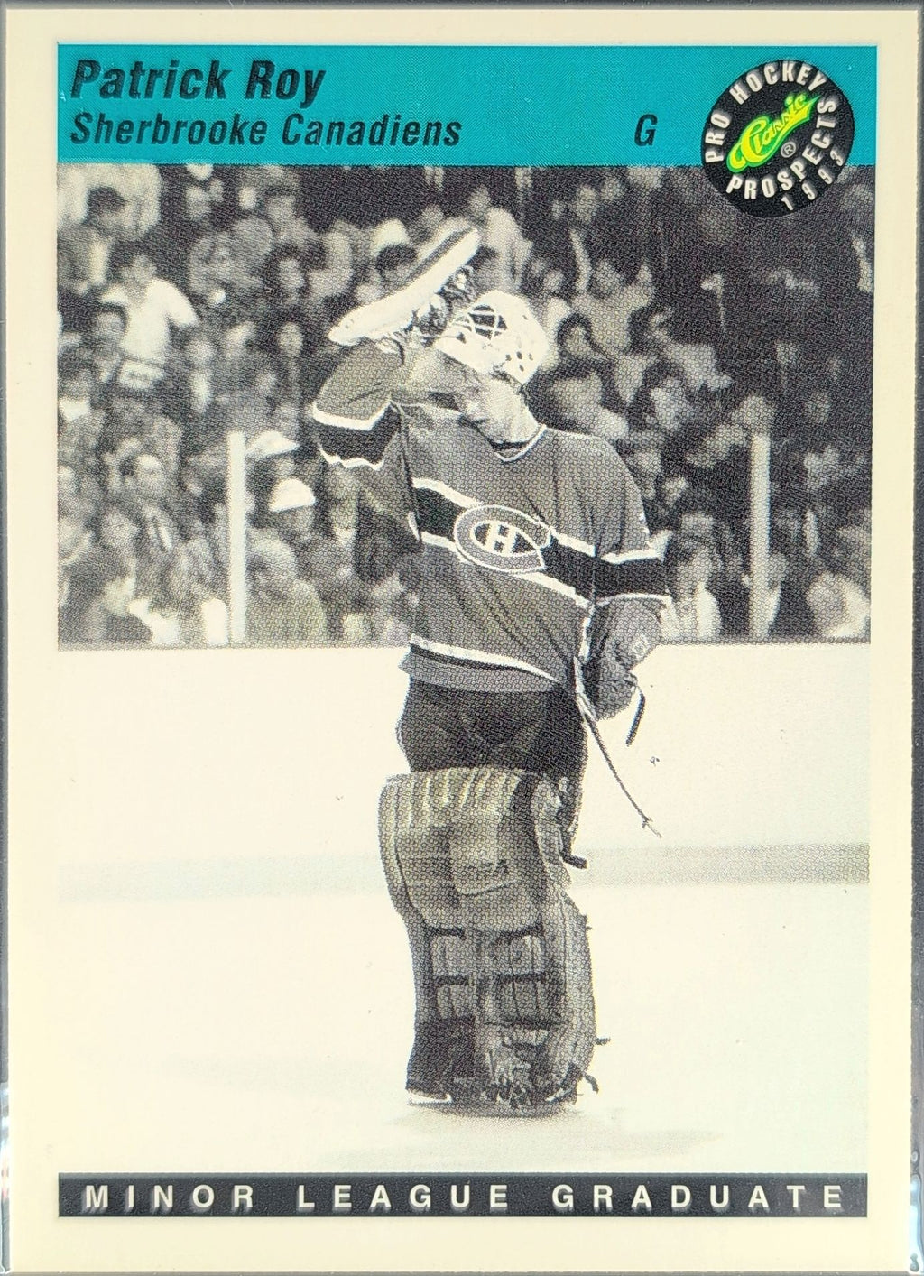 1993 Classic Pro Prospects Patrick Roy #33 Sherbrooke Canadiens front